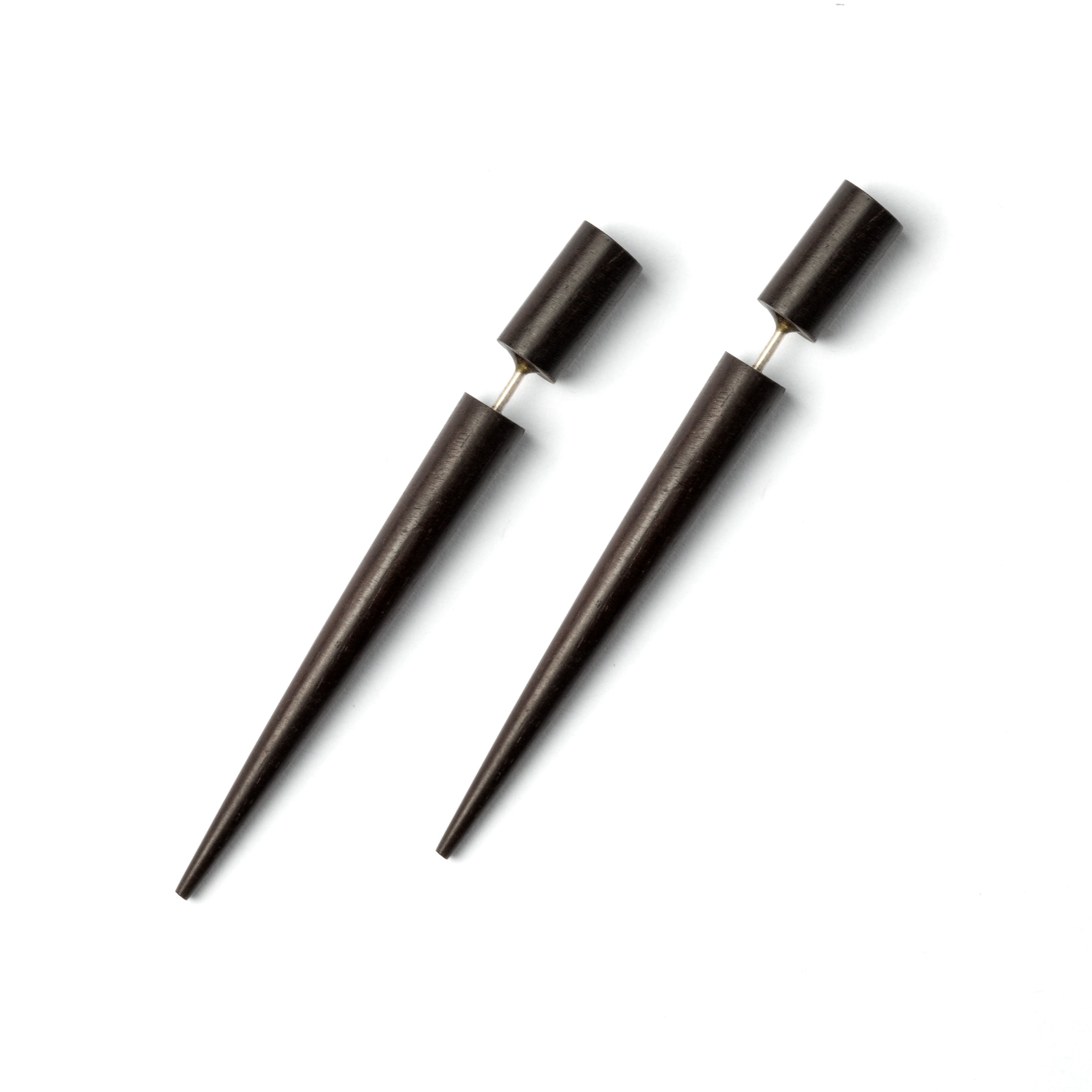 Spitalfields Wooden Earrings - Blackwood
