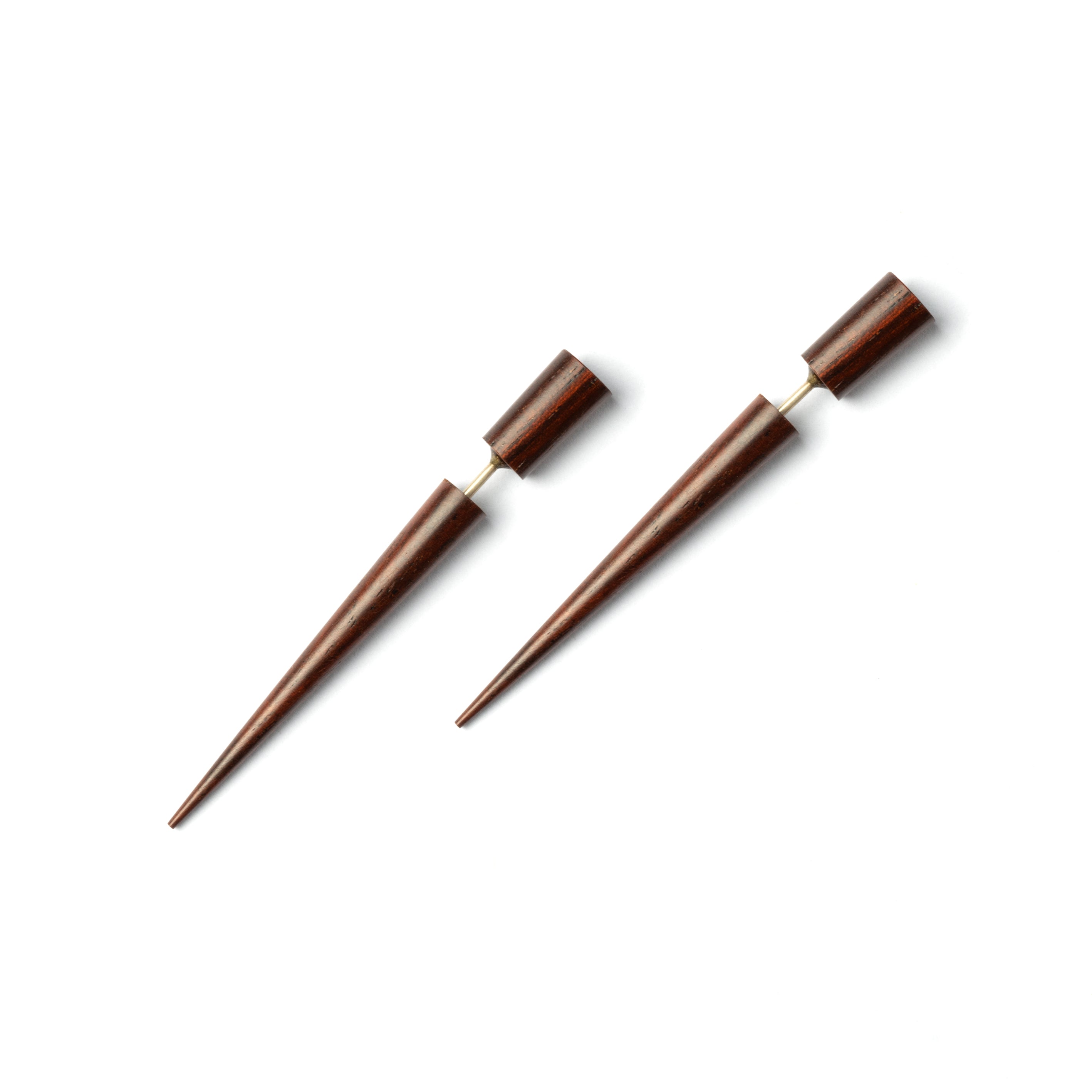 Spitalfields Wooden Earrings - rosewood