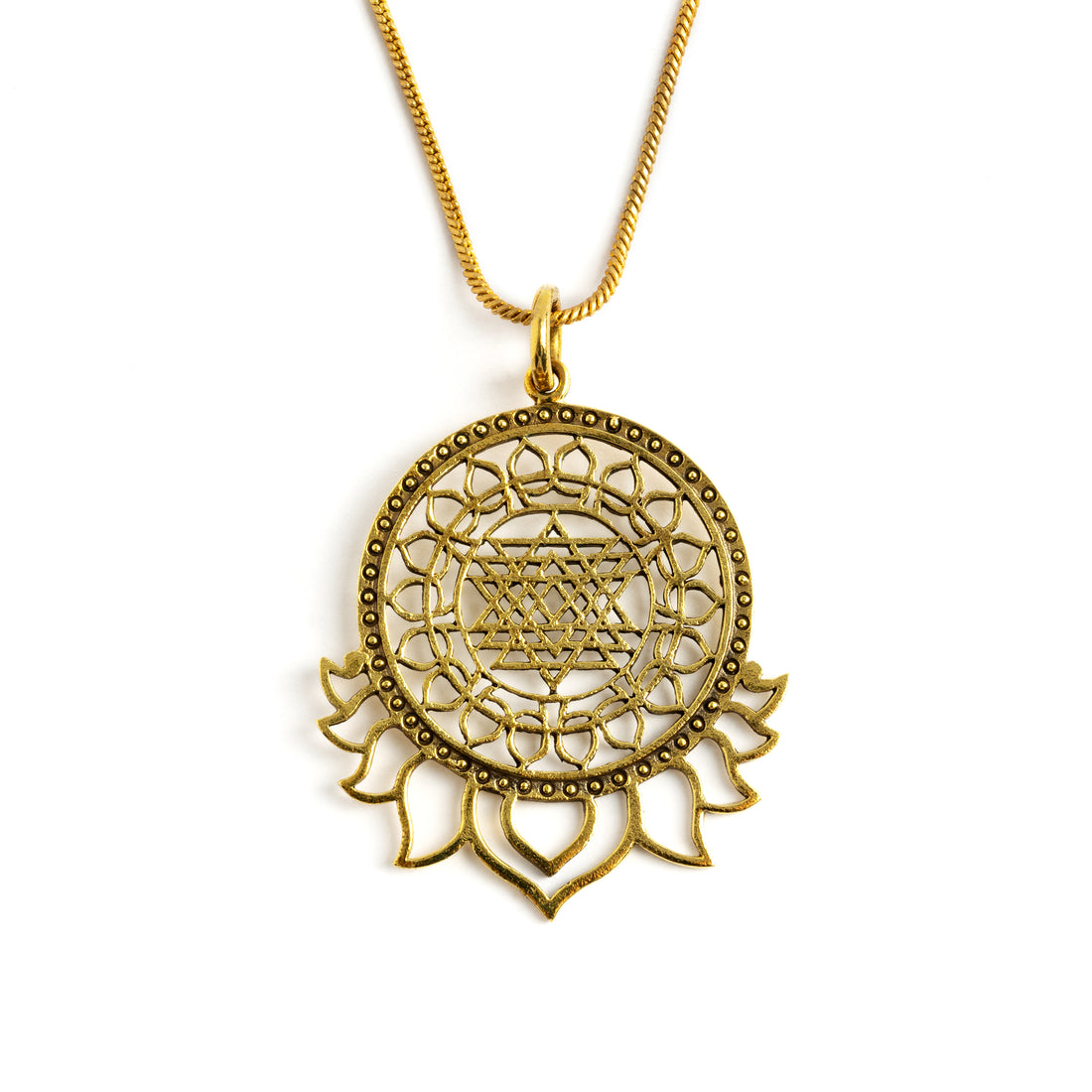 Sri Yantra with Petals Pendant