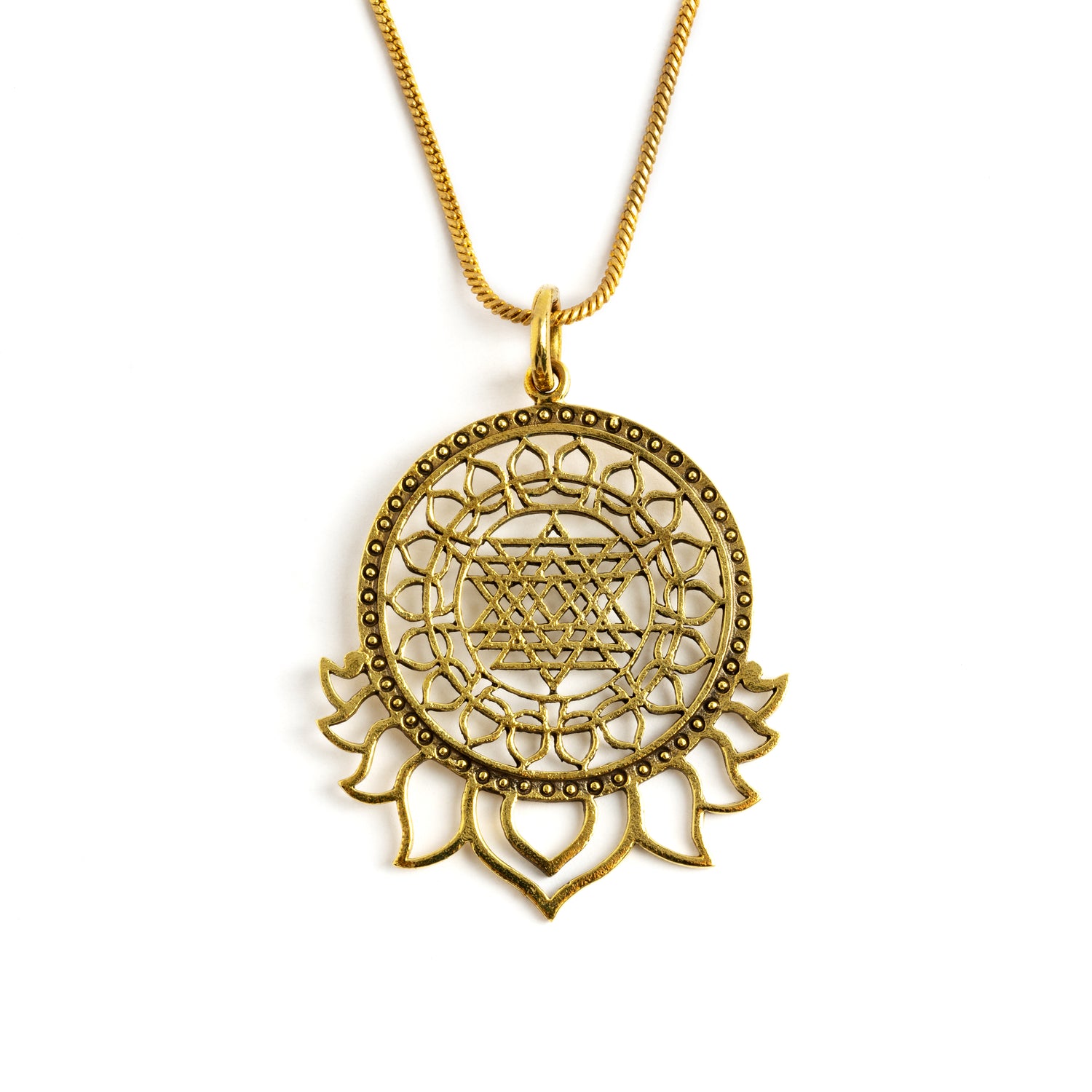 Sri Yantra with Petals Pendant