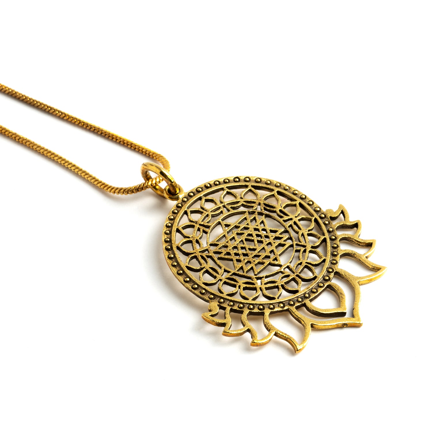 Sri Yantra with Petals Pendant