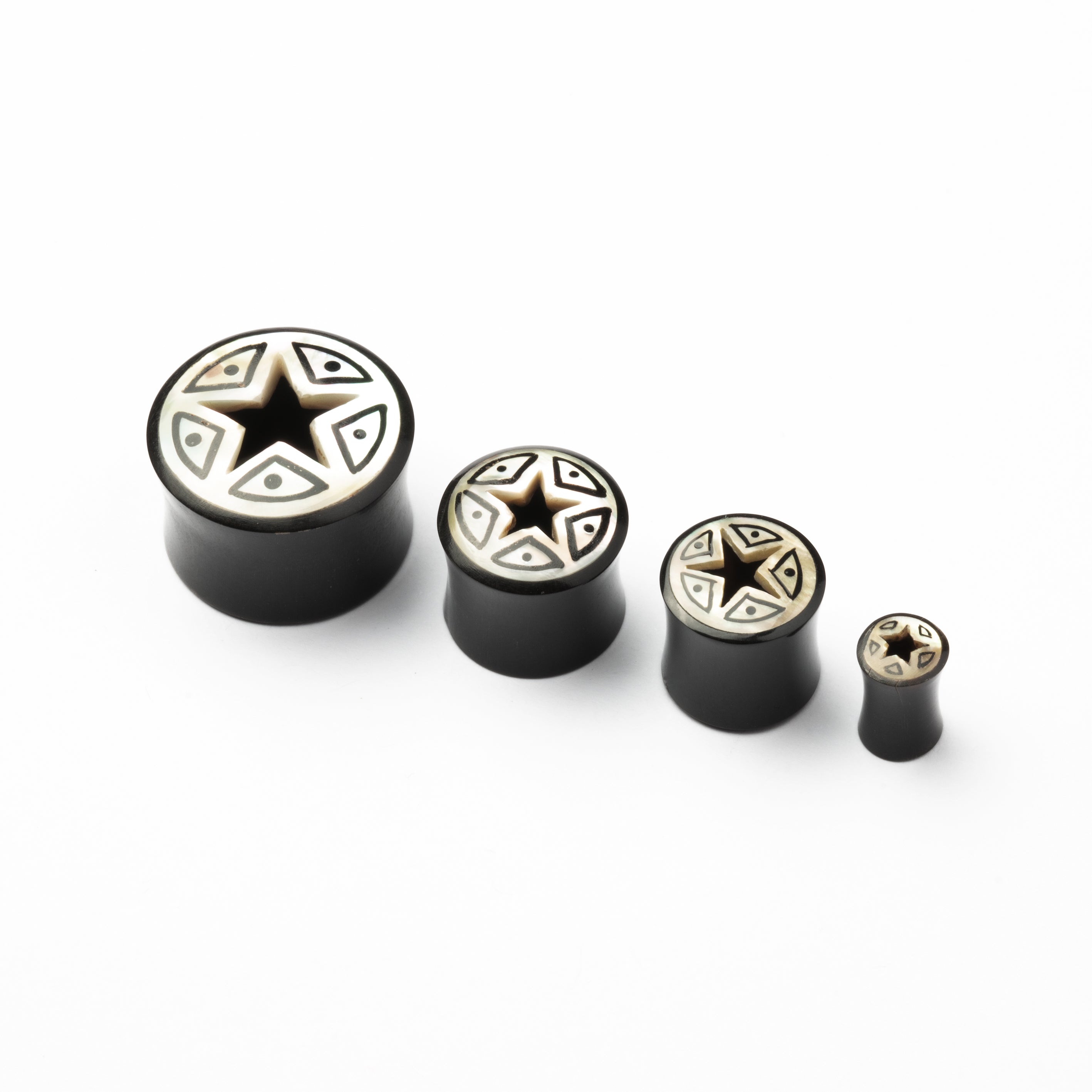 Star Horn Plug With Mother Of Pearl Inlay