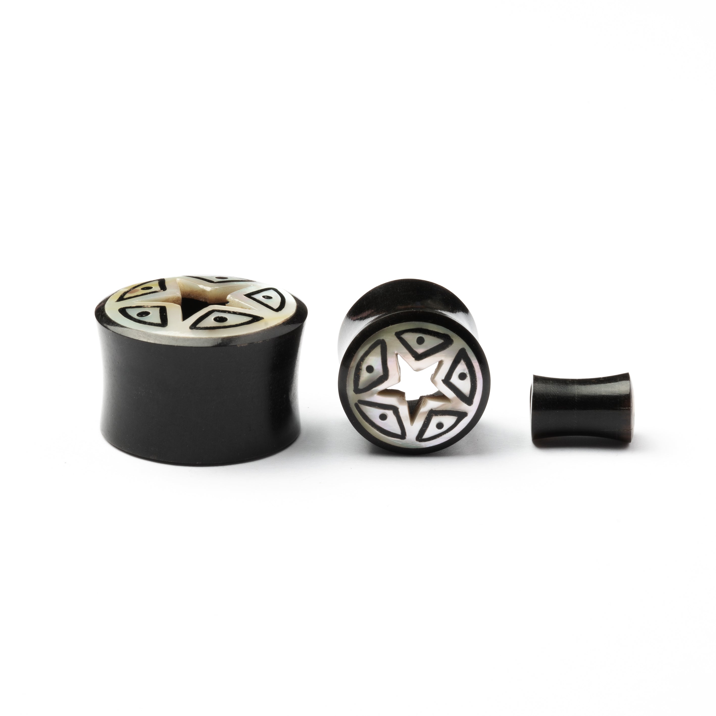 Star Horn Plug With Mother Of Pearl Inlay