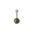 Steel Belly Bar with African Jade frontal view