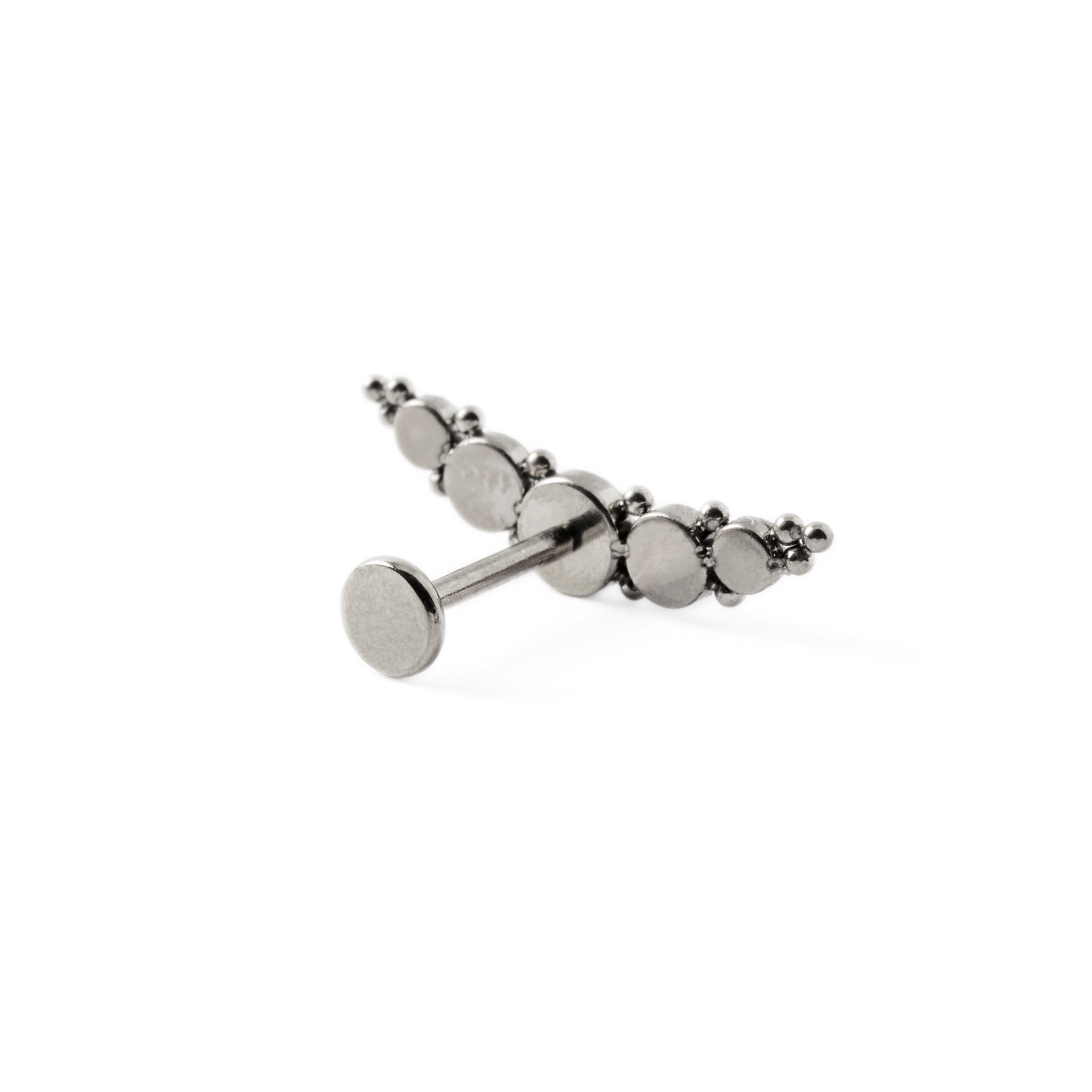 Quintuple Onyx Deva Labret back side view