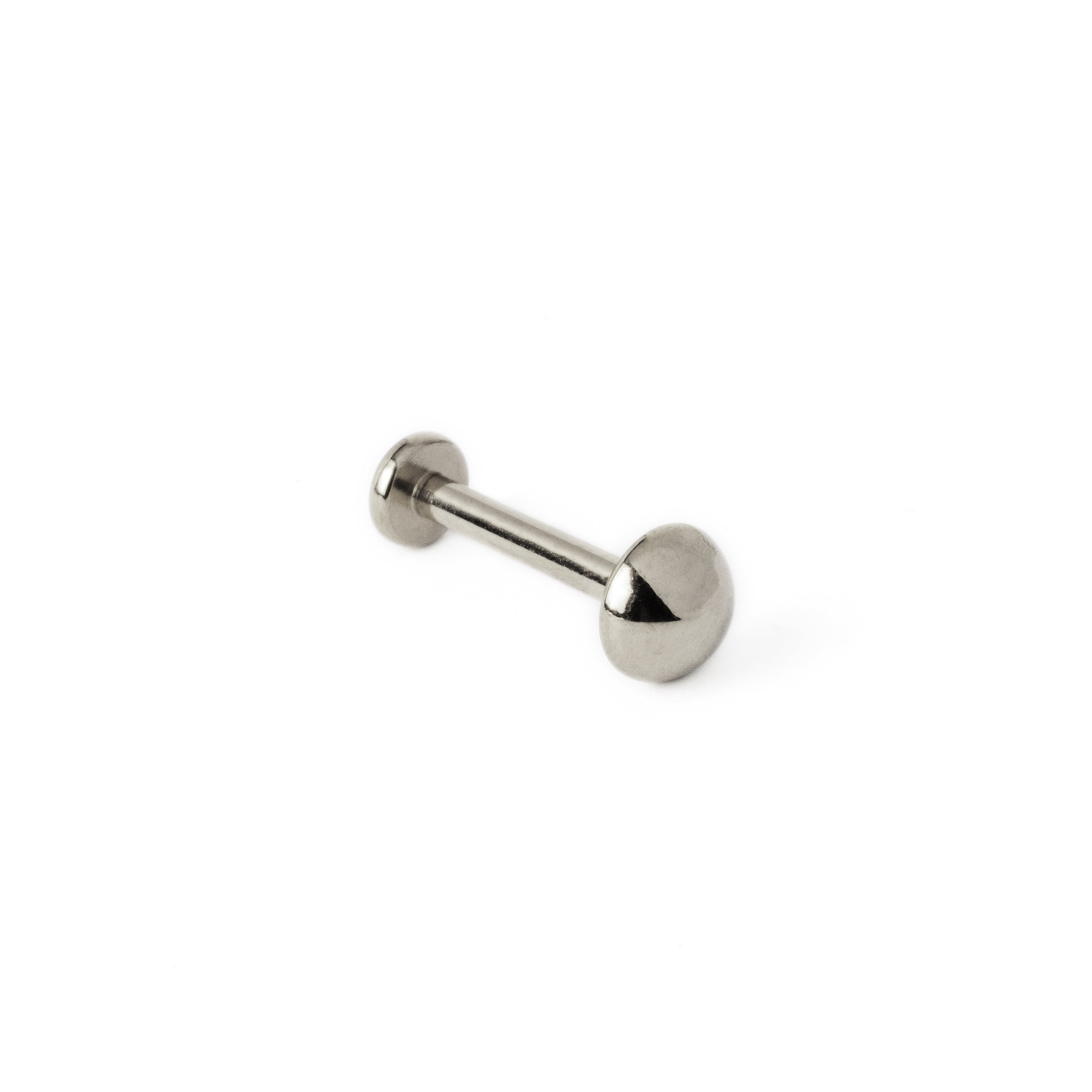 surgical steel dot labret right side view