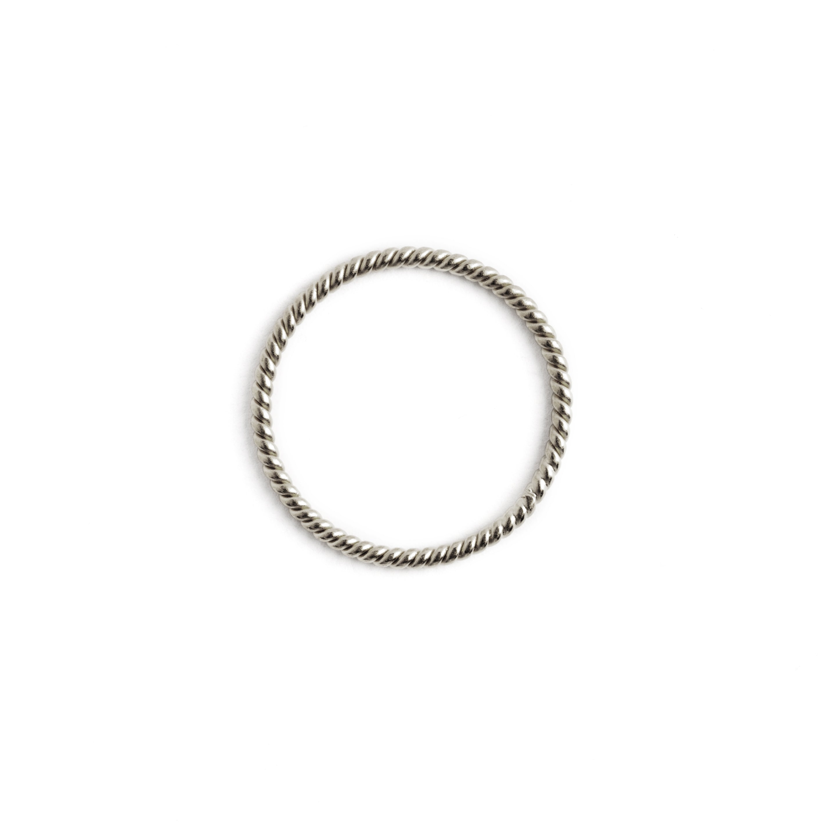 Bague empilable en fil torsadé en argent sterling