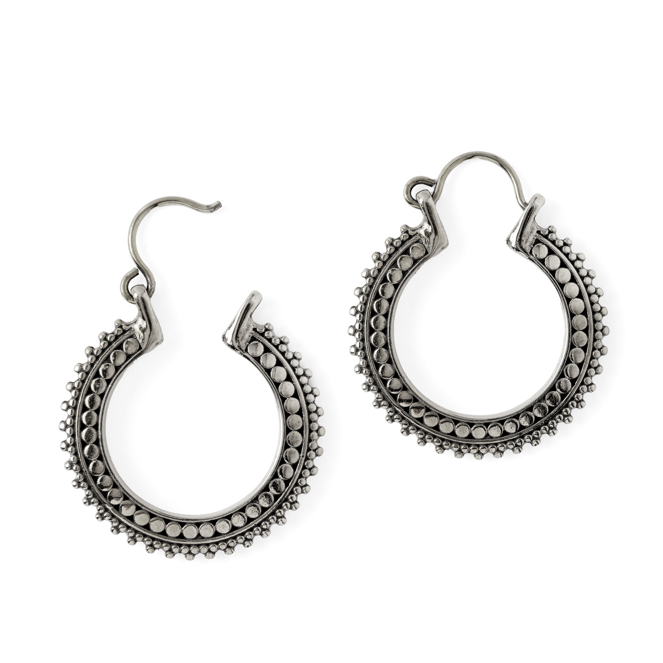 Tara hoop Earrings front open clasp view