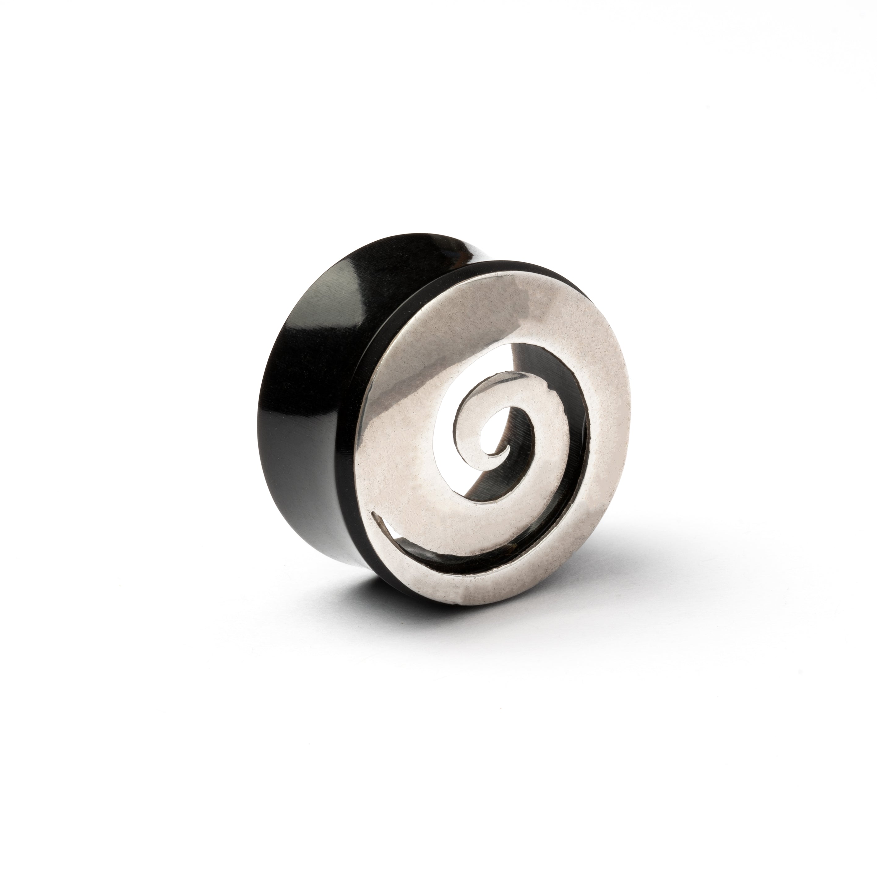 Silver Spiral Horn Plug