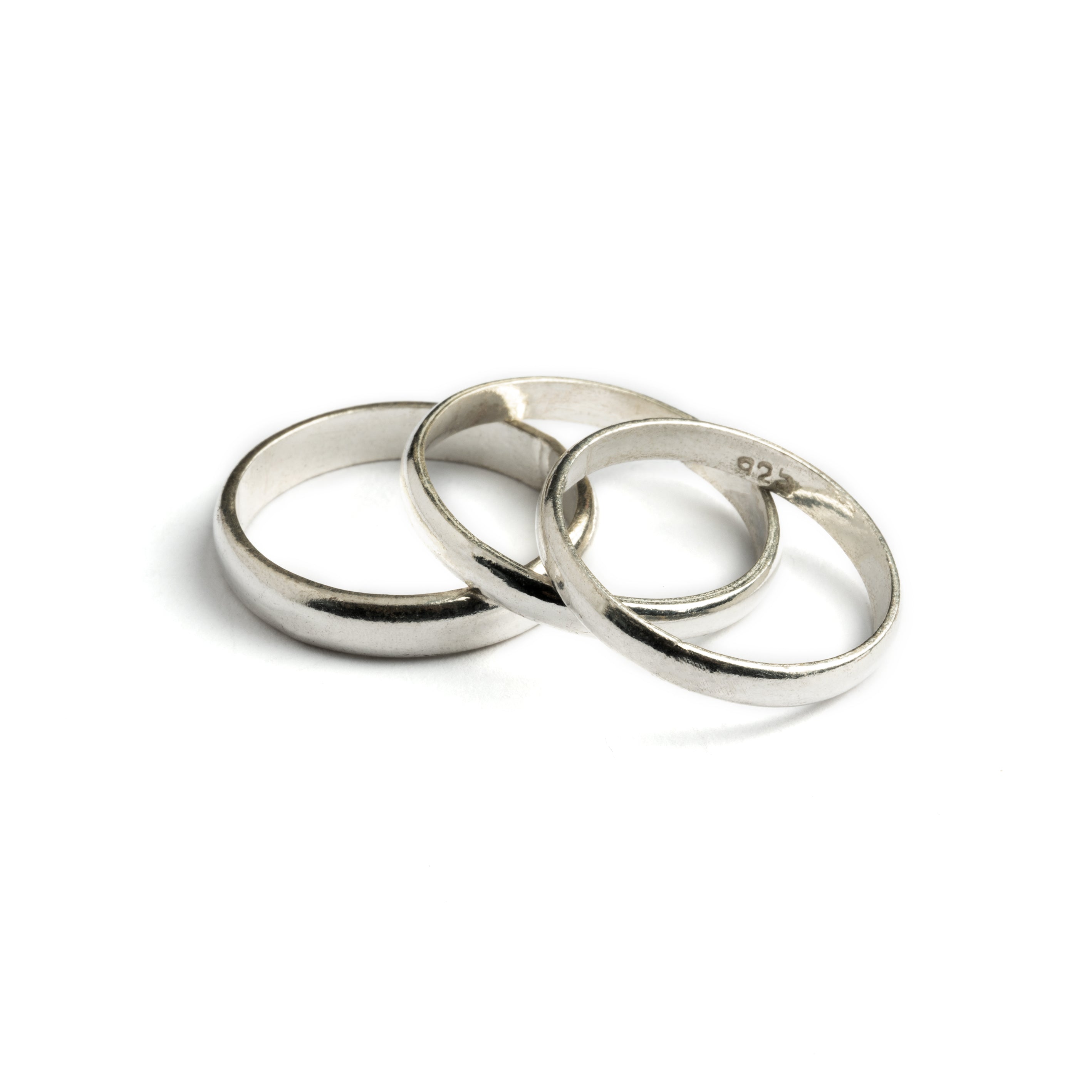 Thin Tribal Silver Rings