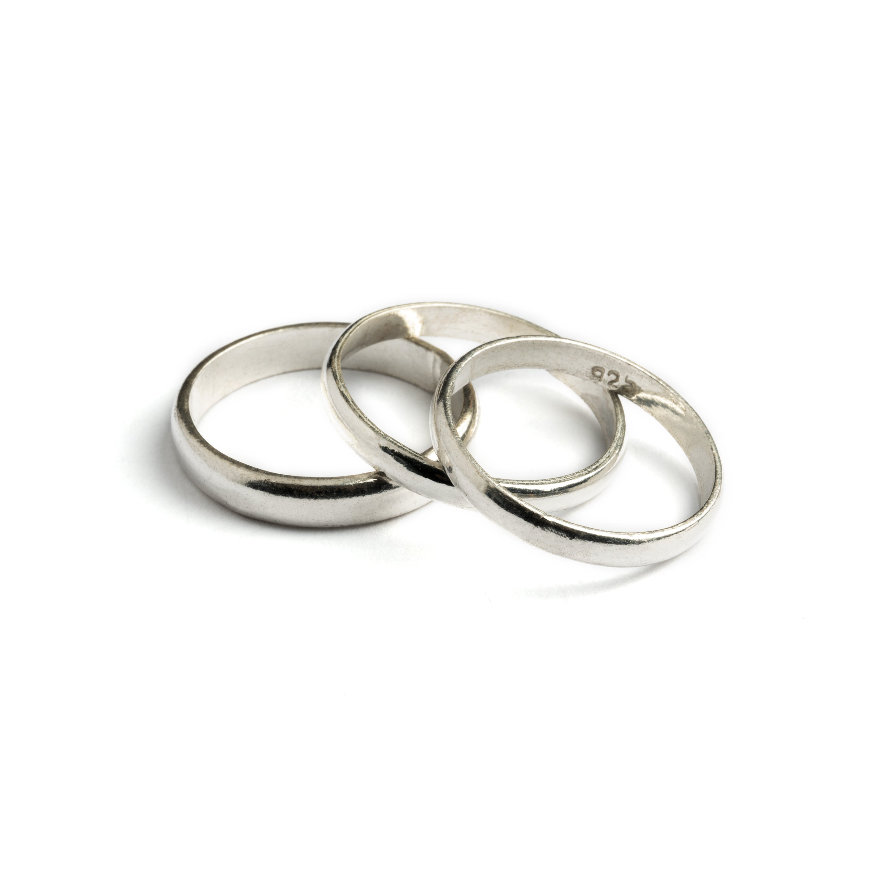 Thin Tribal Silver Rings 