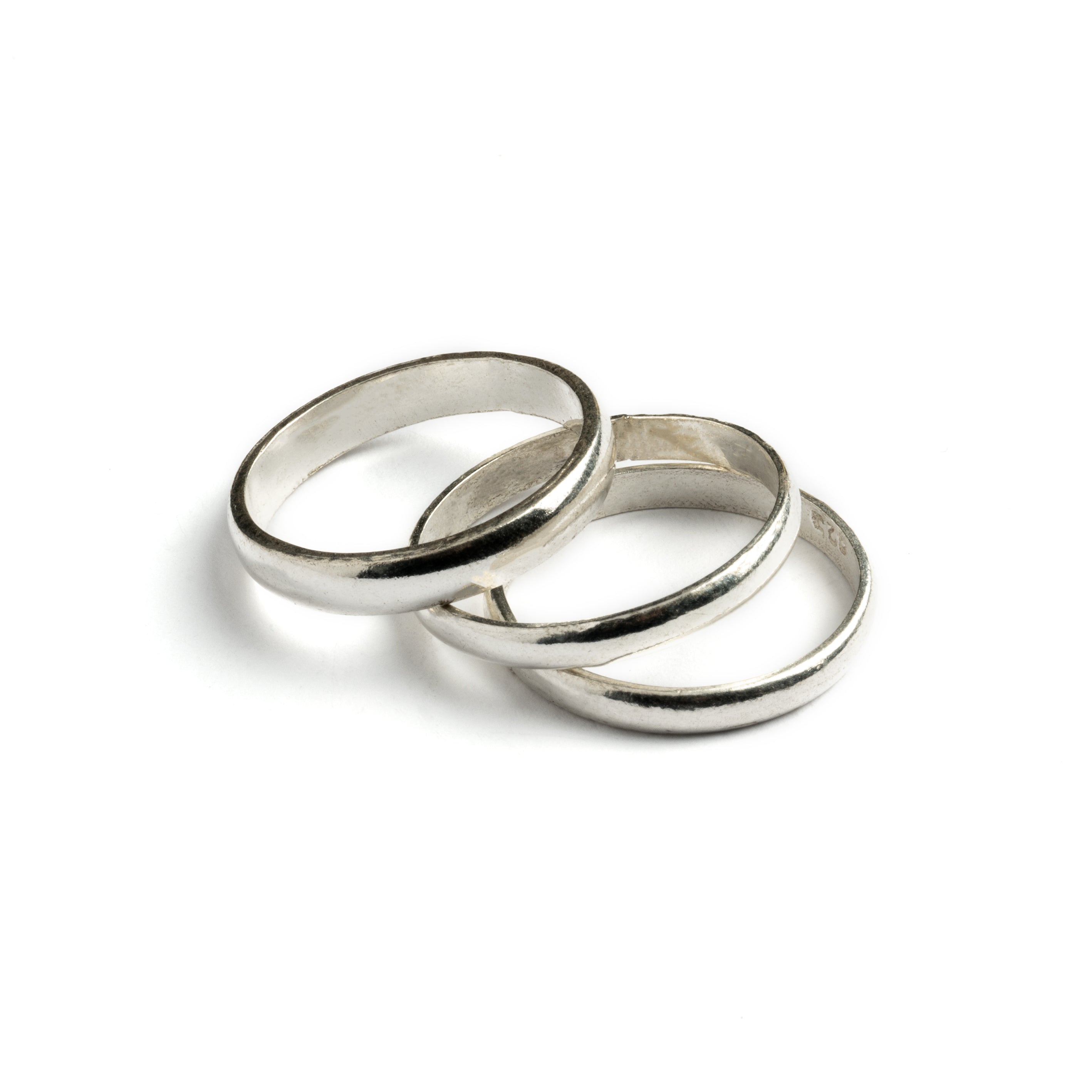 Thin Tribal Silver Rings