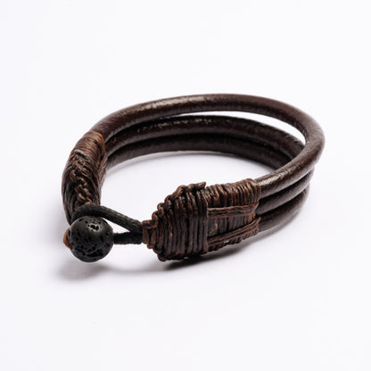 Three Cords Leather Bracelet |Tribu Jewellery London 
