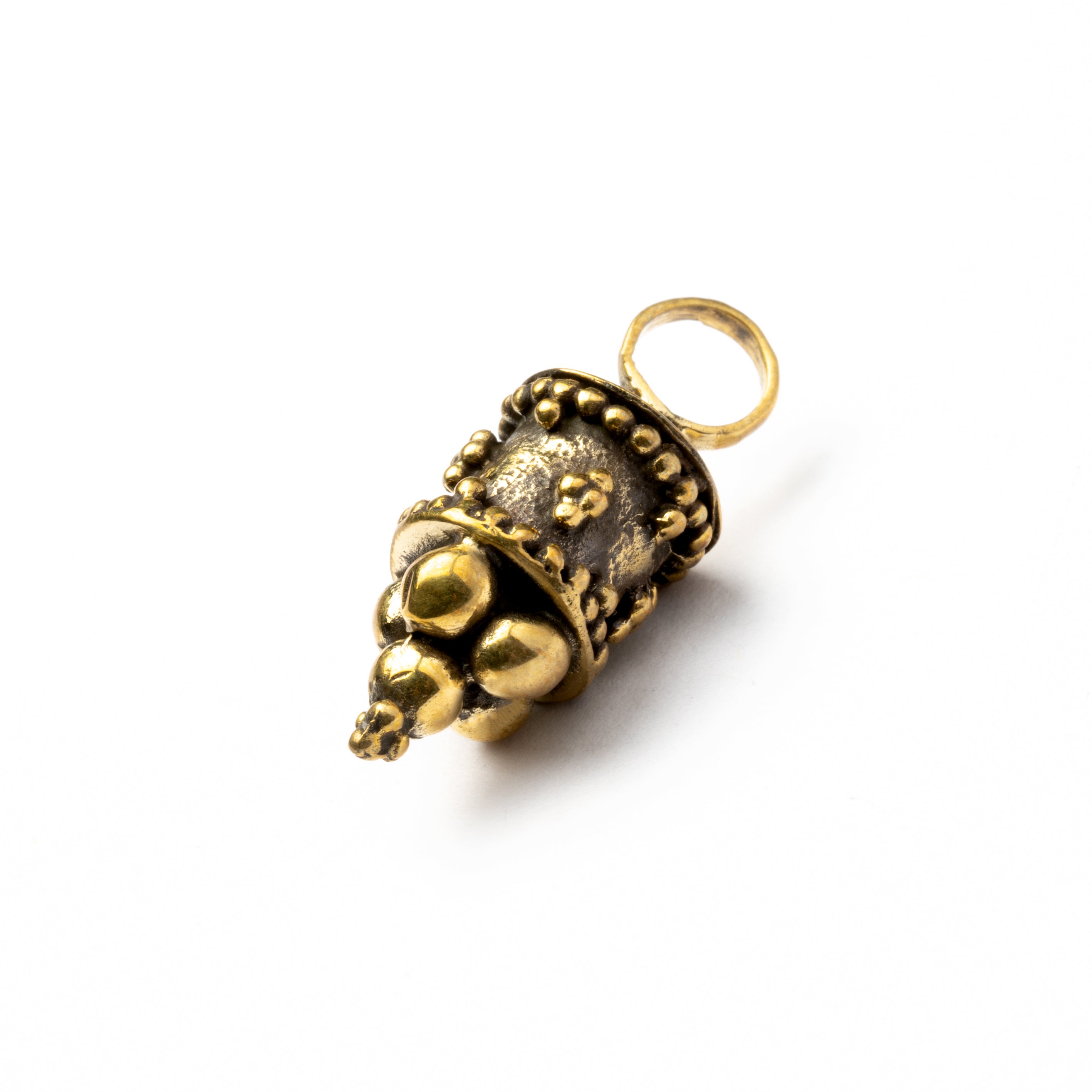golden brass Afghan pendant right side view