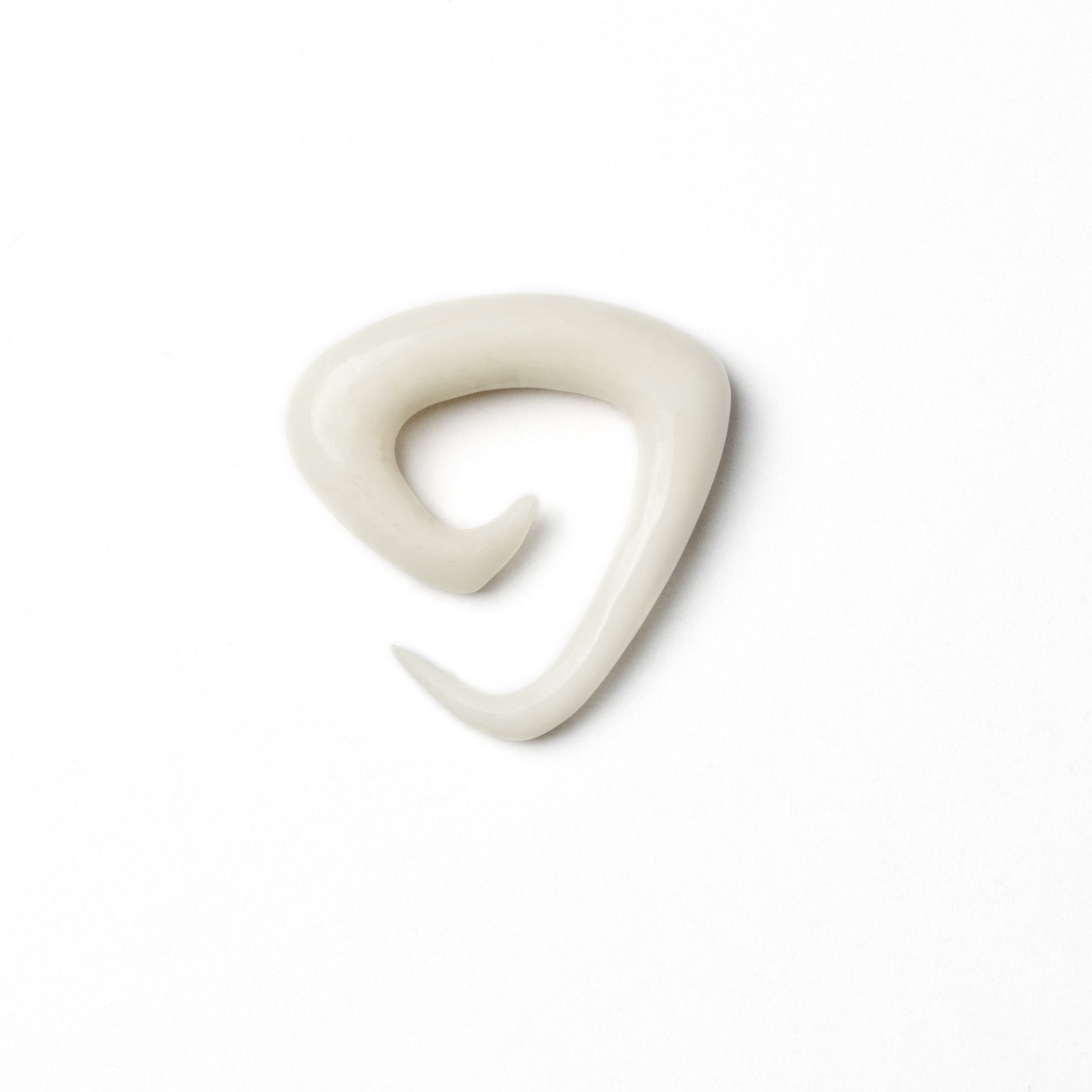 Triangular Spiral Solid Horn Hook - Bone