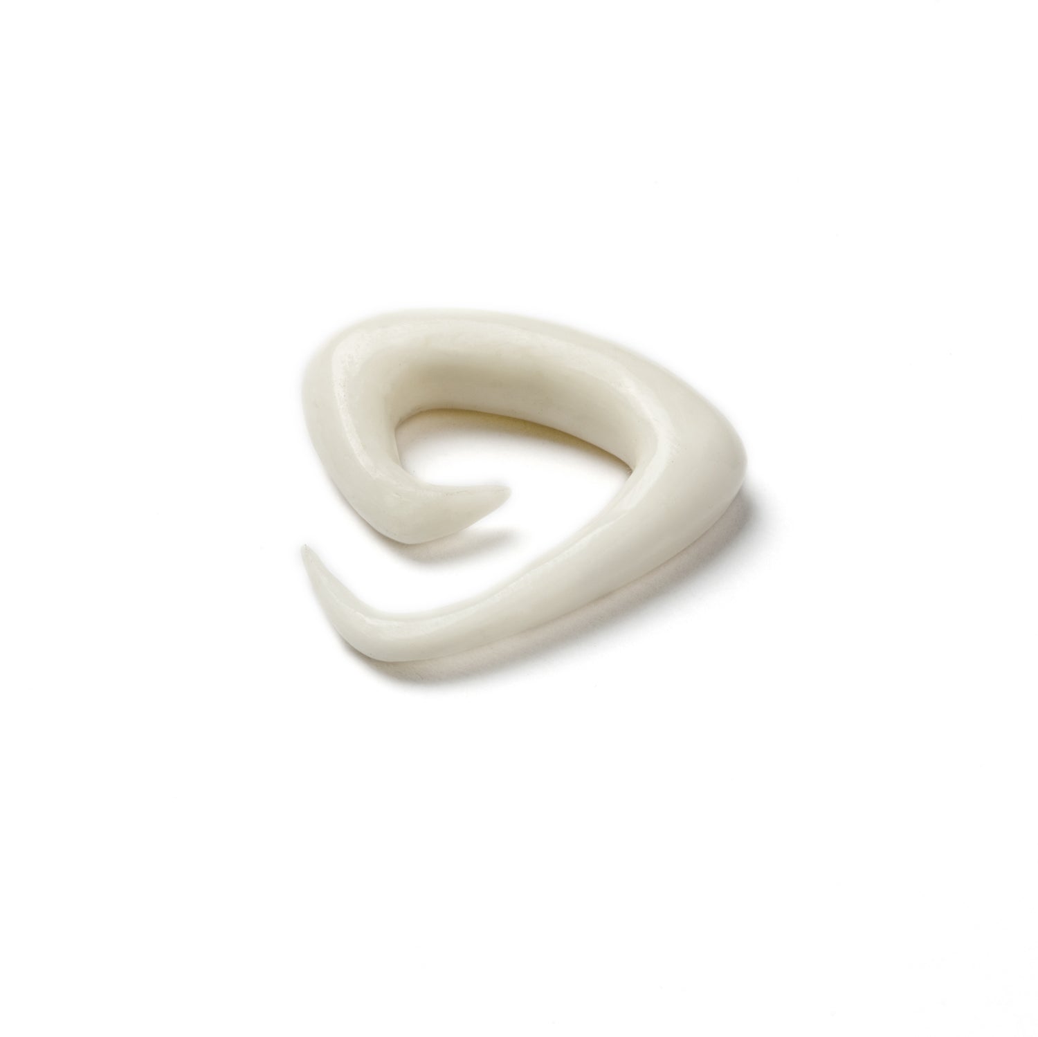 Triangular Spiral Solid Horn Hook - Bone