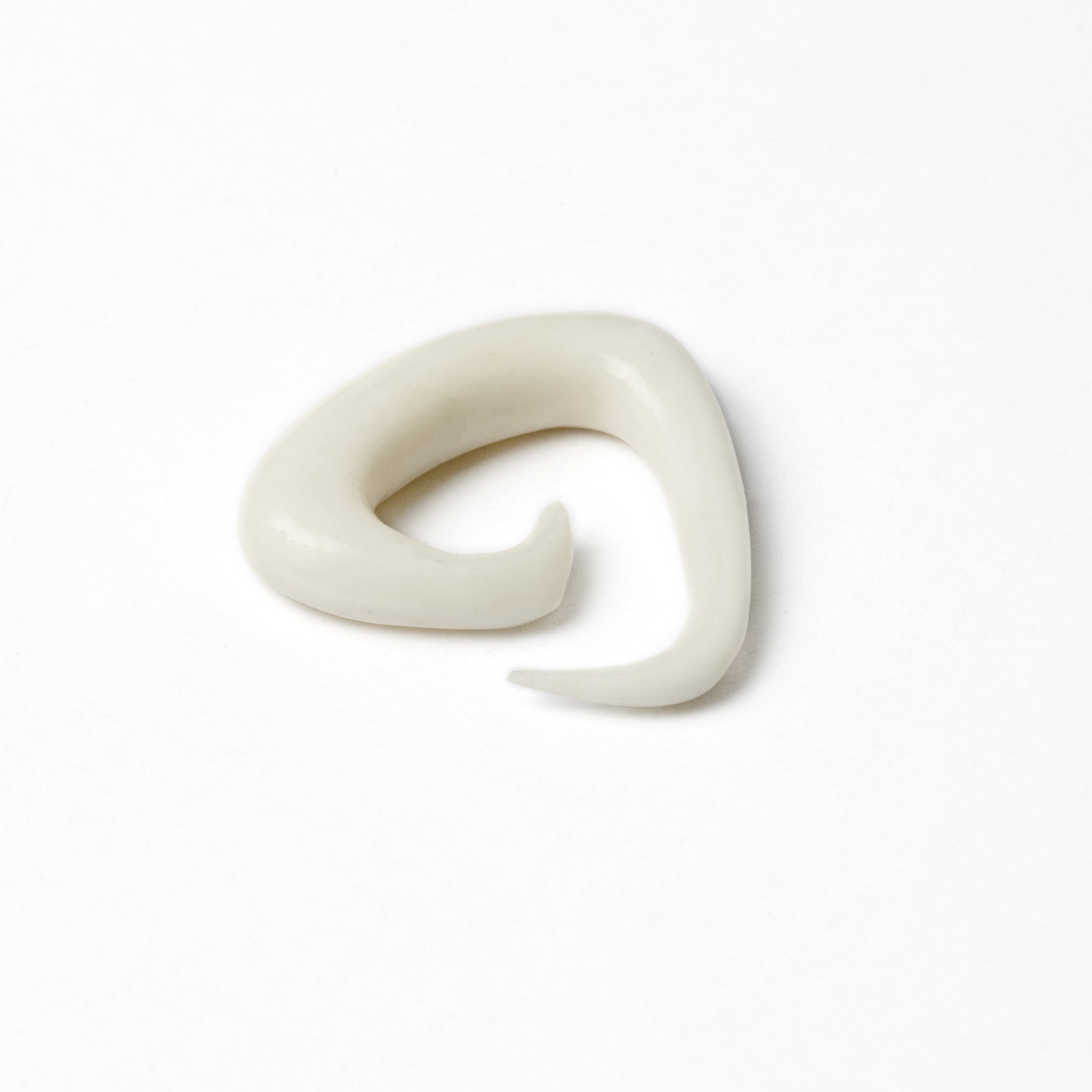 Triangular Spiral Solid Horn Hook - Bone