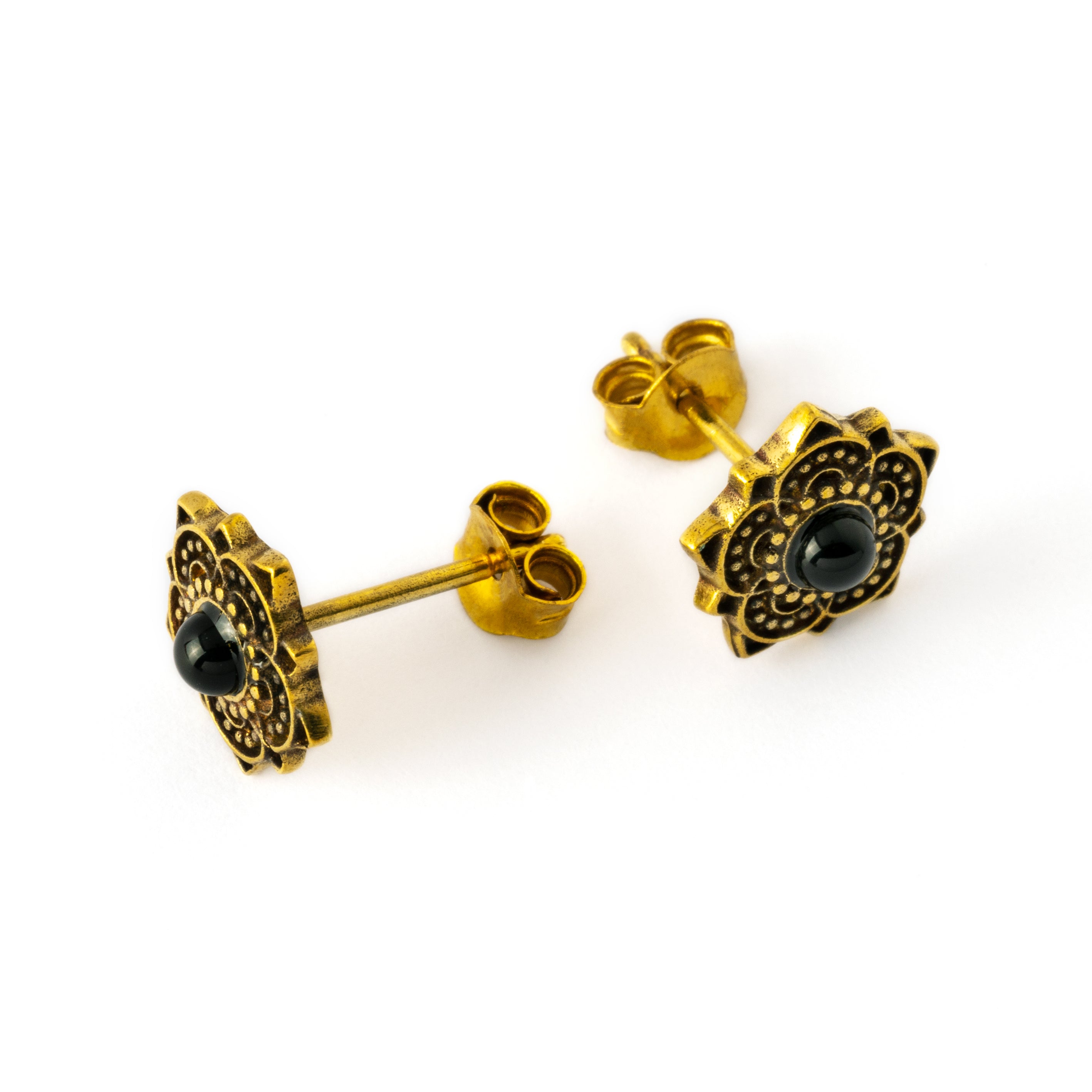 Tribal-Flower-Onyx-Stud-Earrings4