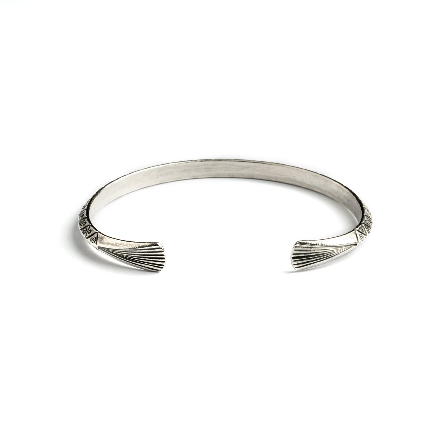 Noiga Tribal Silver Cuff back view