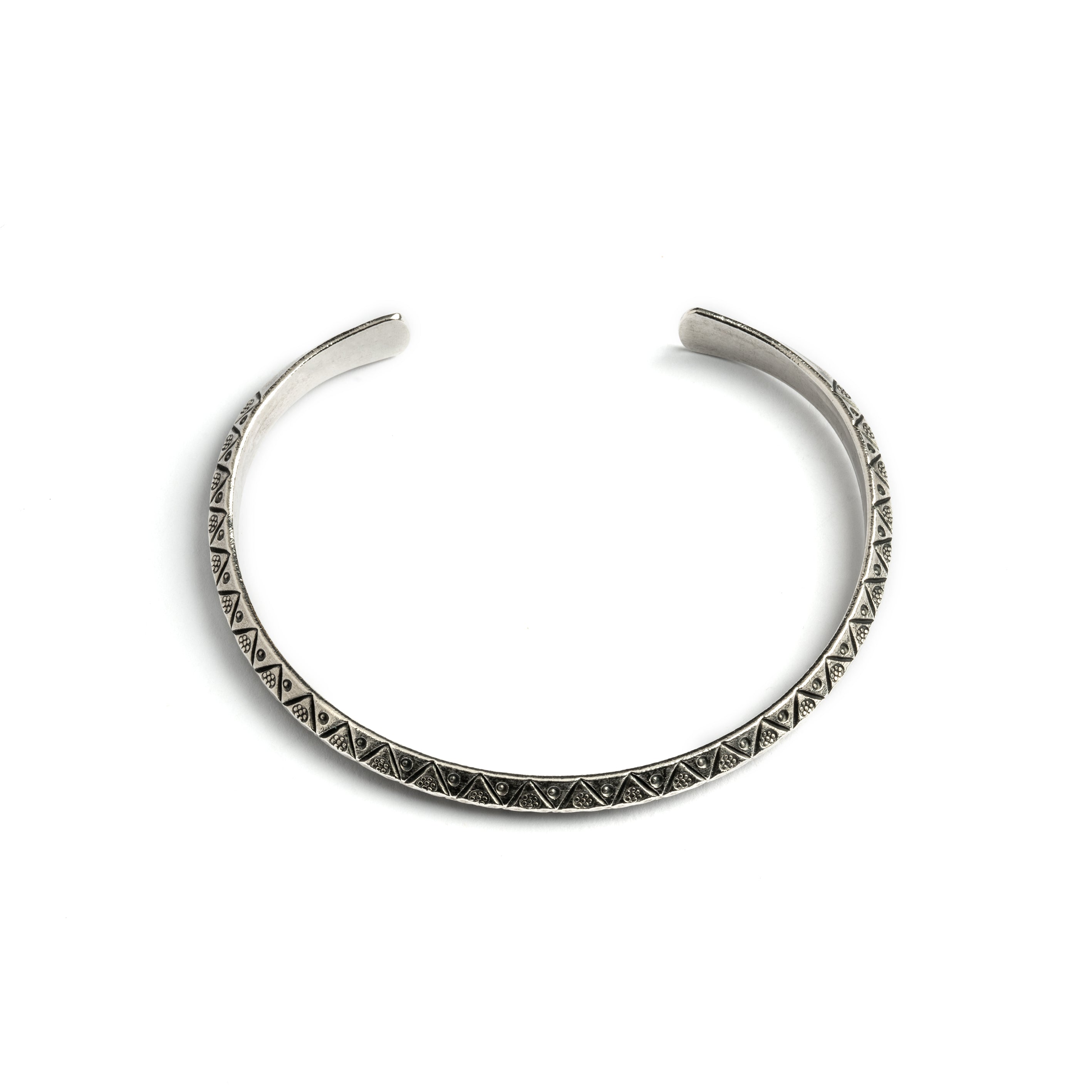 Noiga Tribal Silver Cuff side view