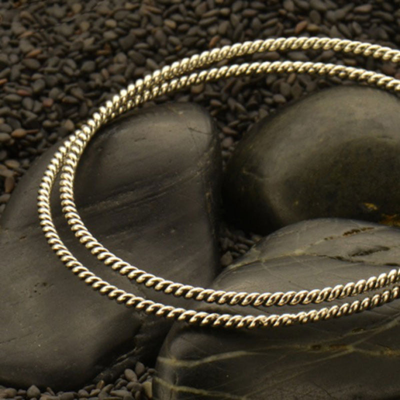 Twisted silver bracelet