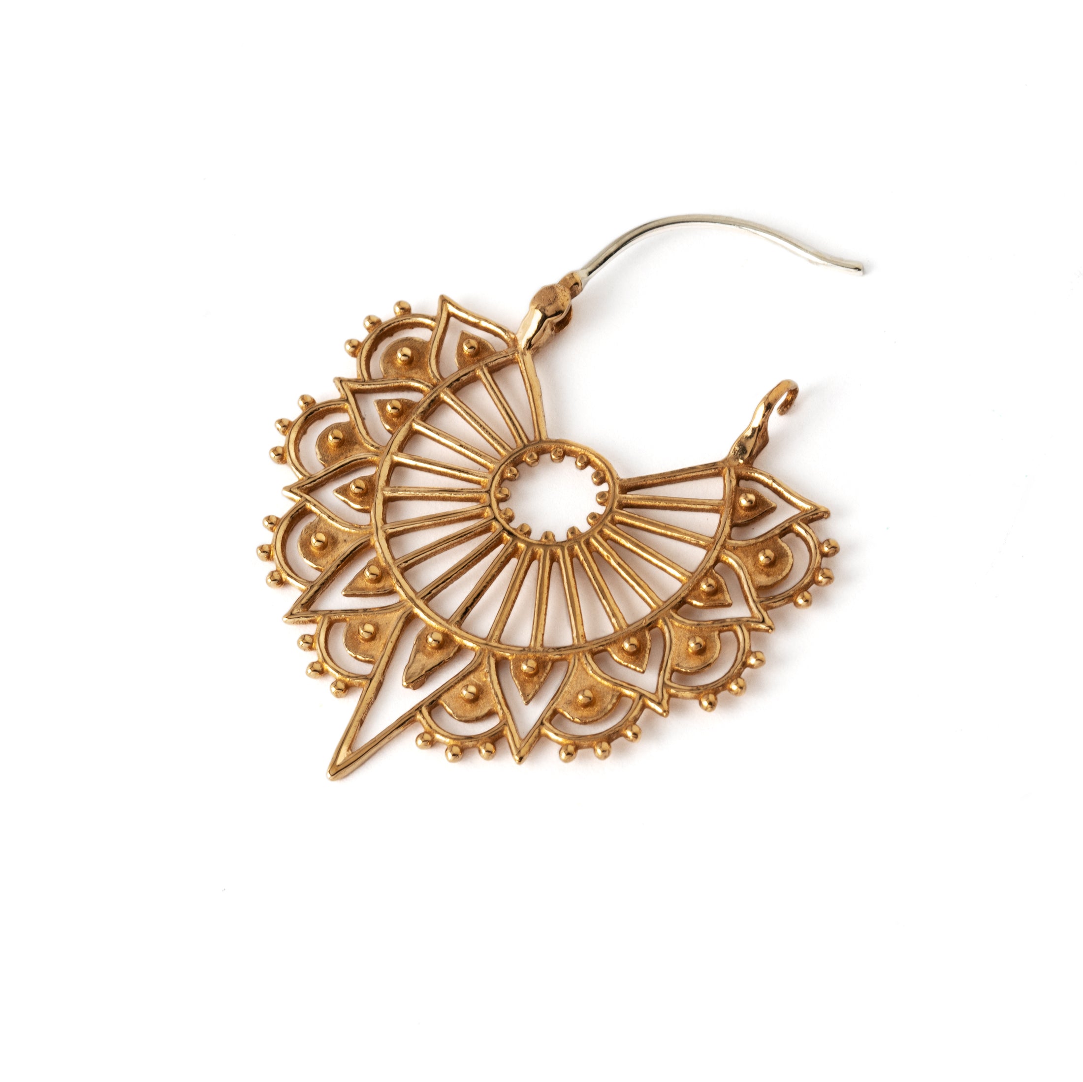 Vinyasa Bronze Earrings open clasp view