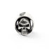 White brass skull ear plug frontal view