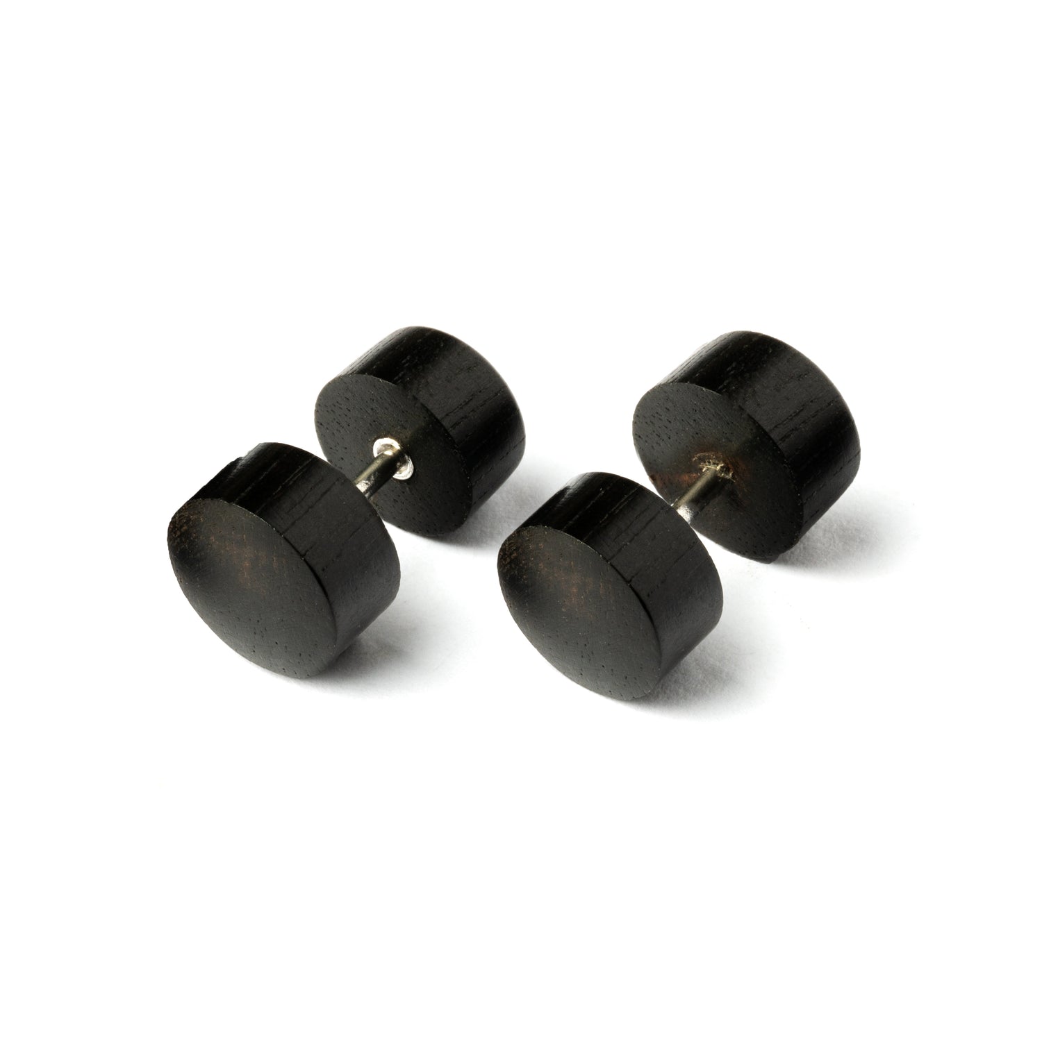 pair of Arang Blackwood fake plugs right front view