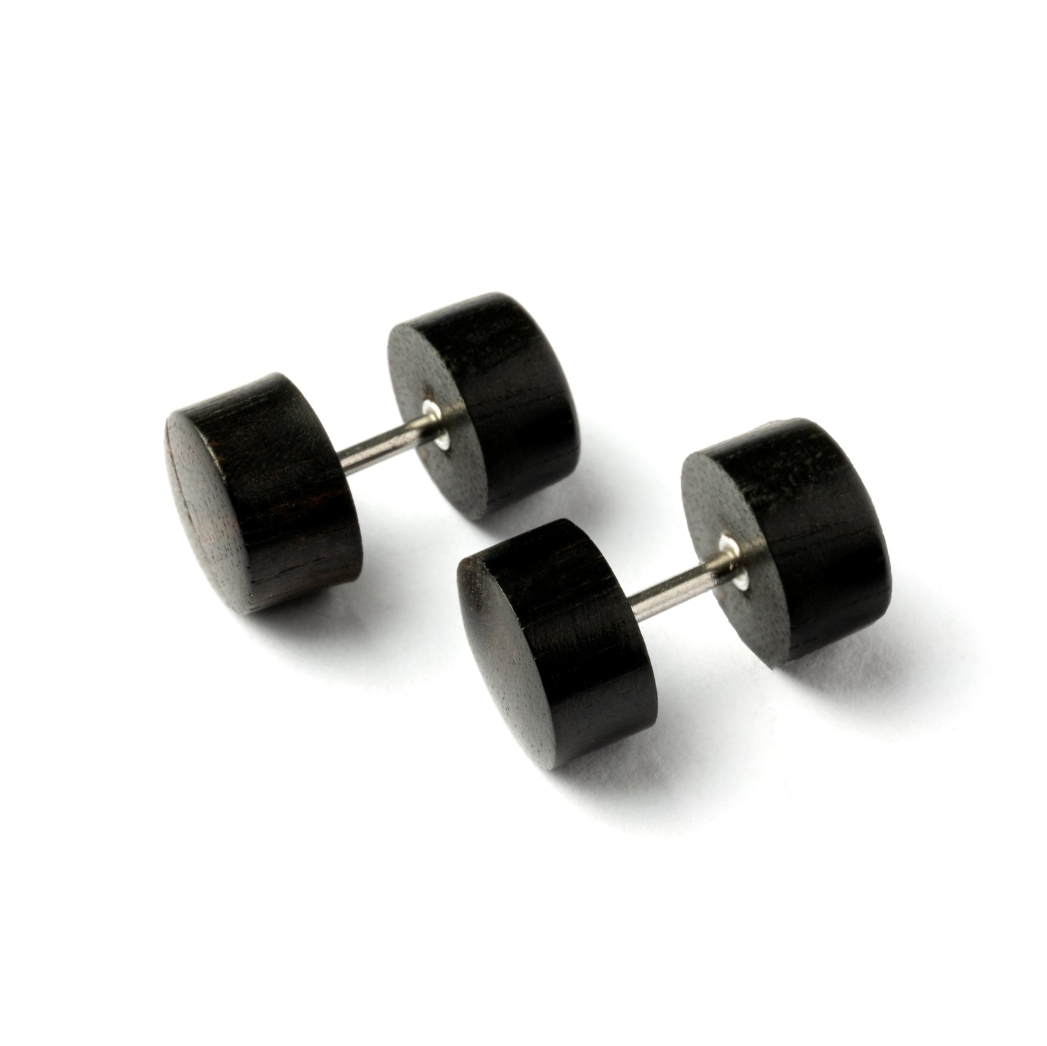 pair of Arang Blackwood fake plugs right front view
