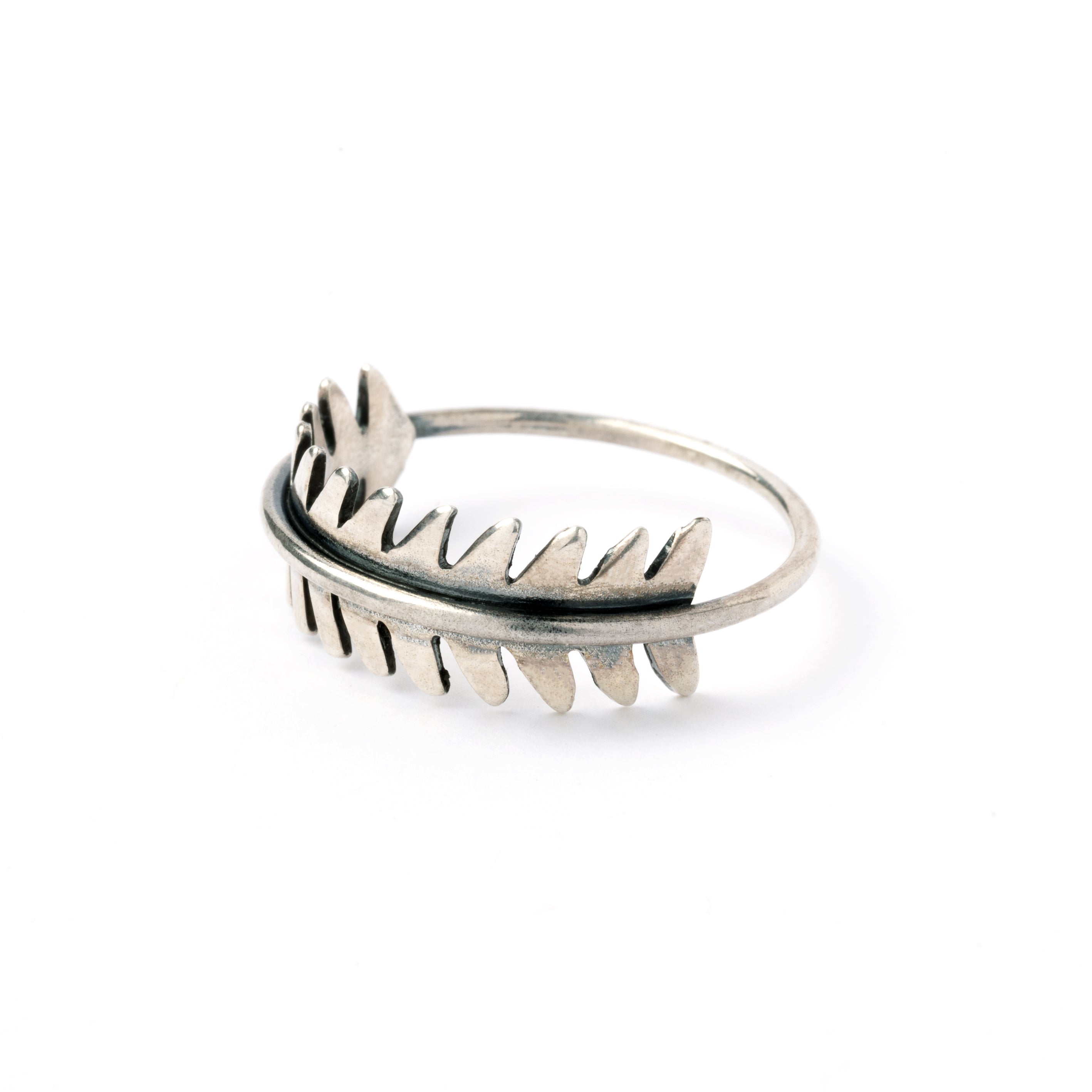 Wrapped Leaf Silver Ring