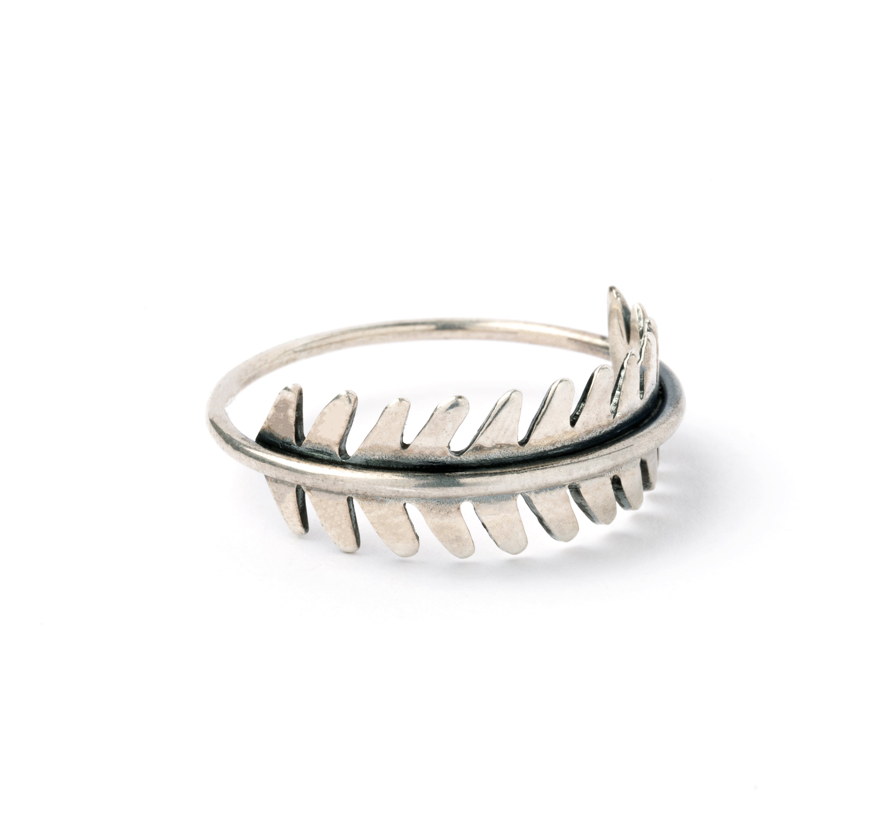 Wrapped Leaf Silver Ring