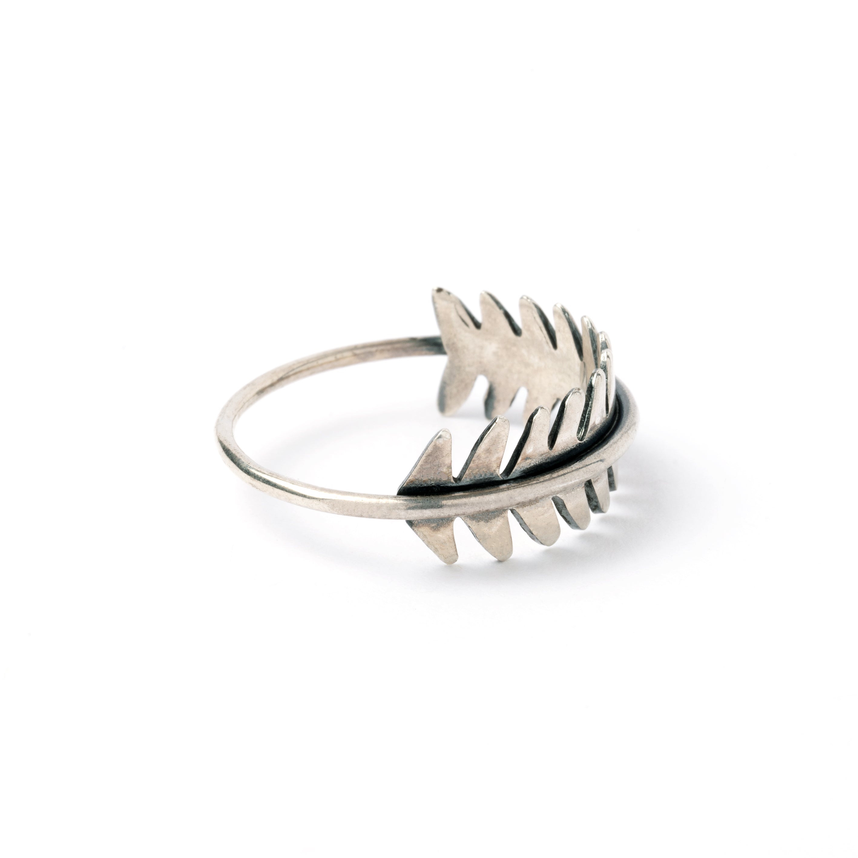 Wrapped Leaf Silver Ring