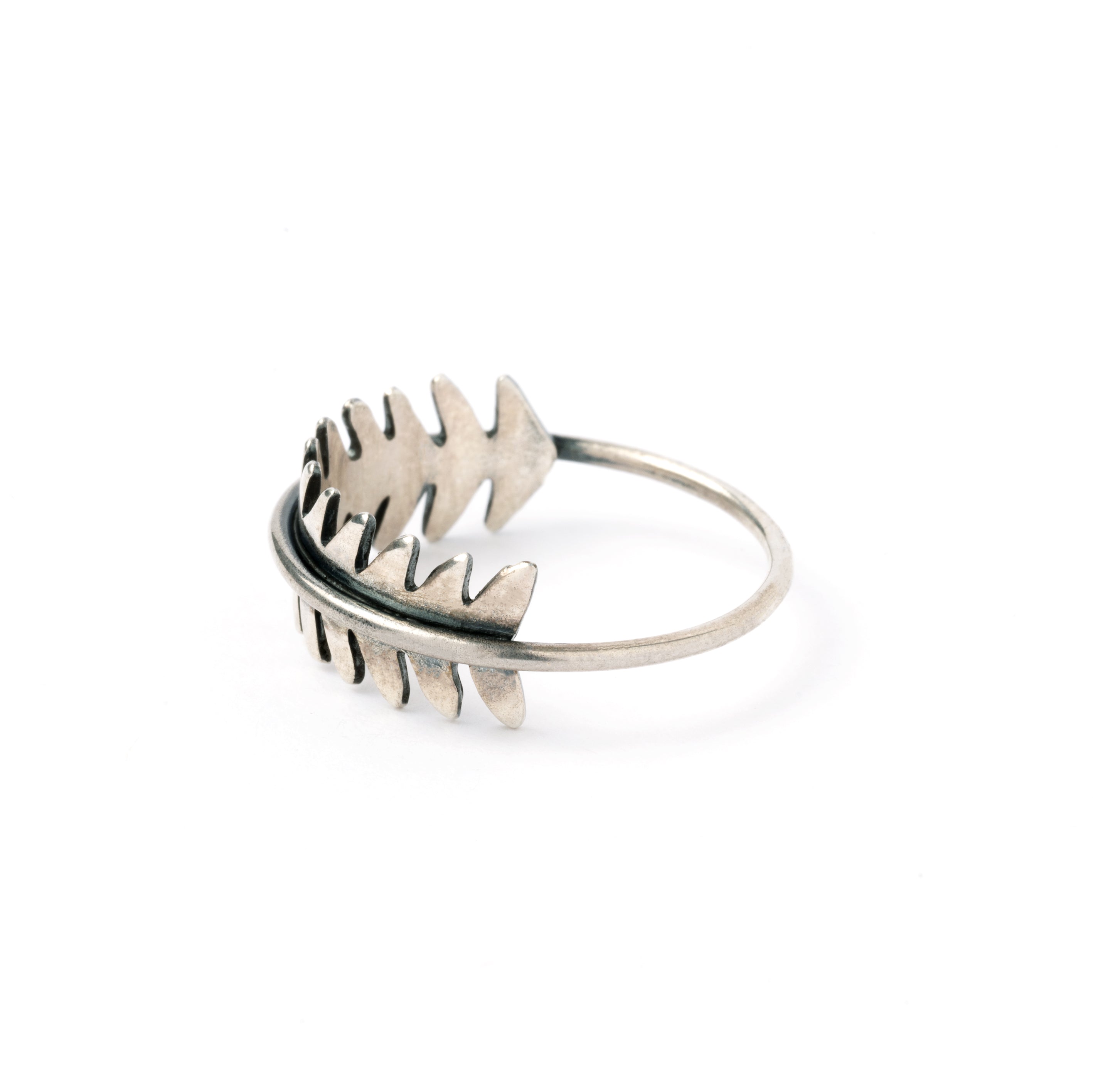 Wrapped Leaf Silver Ring