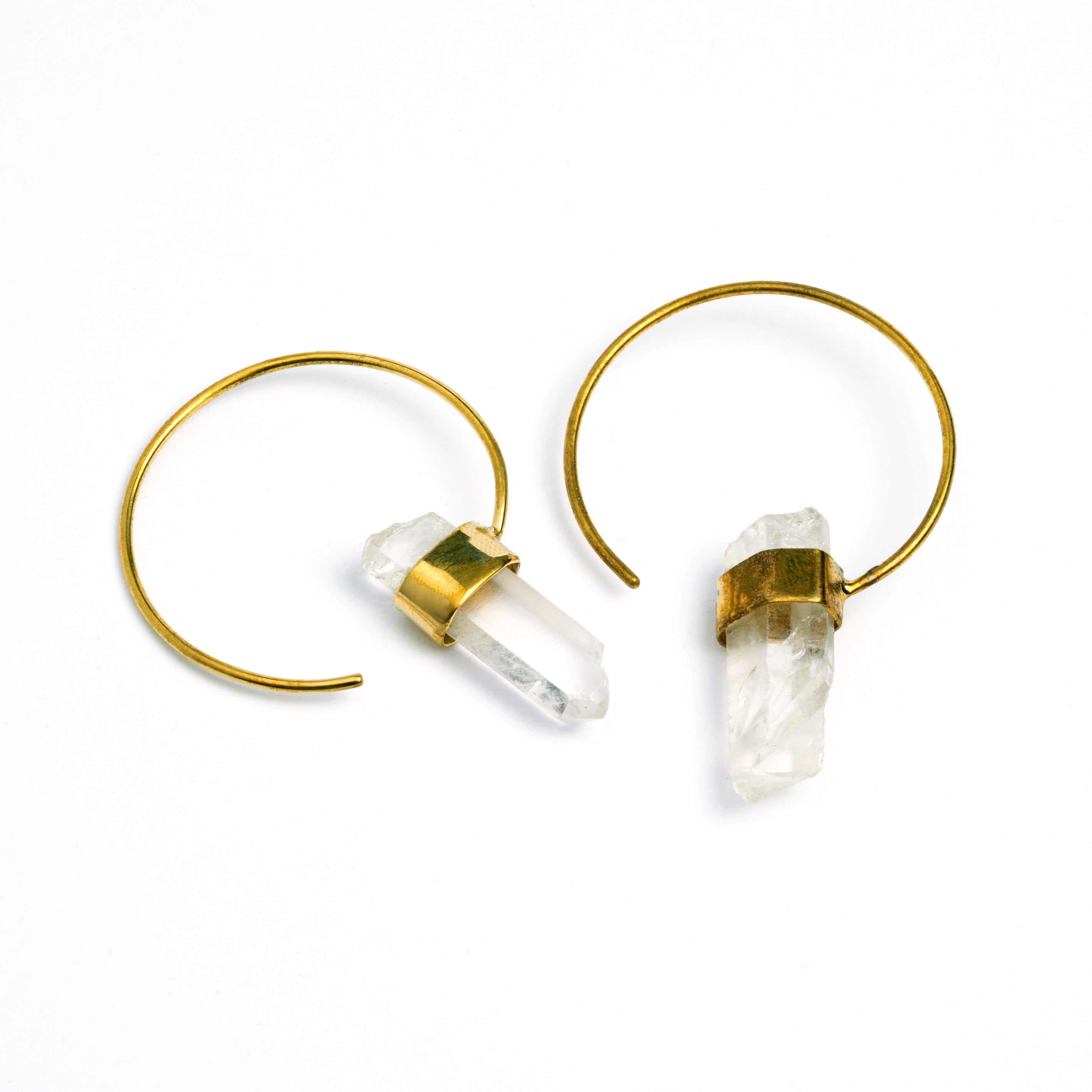 Zen Crystal Hoop Earrings frontal view