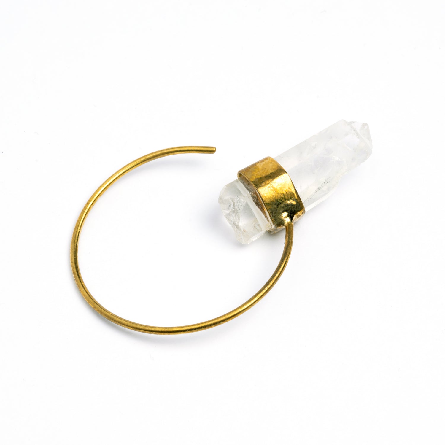 Zen Crystal Hoop Earring right side view