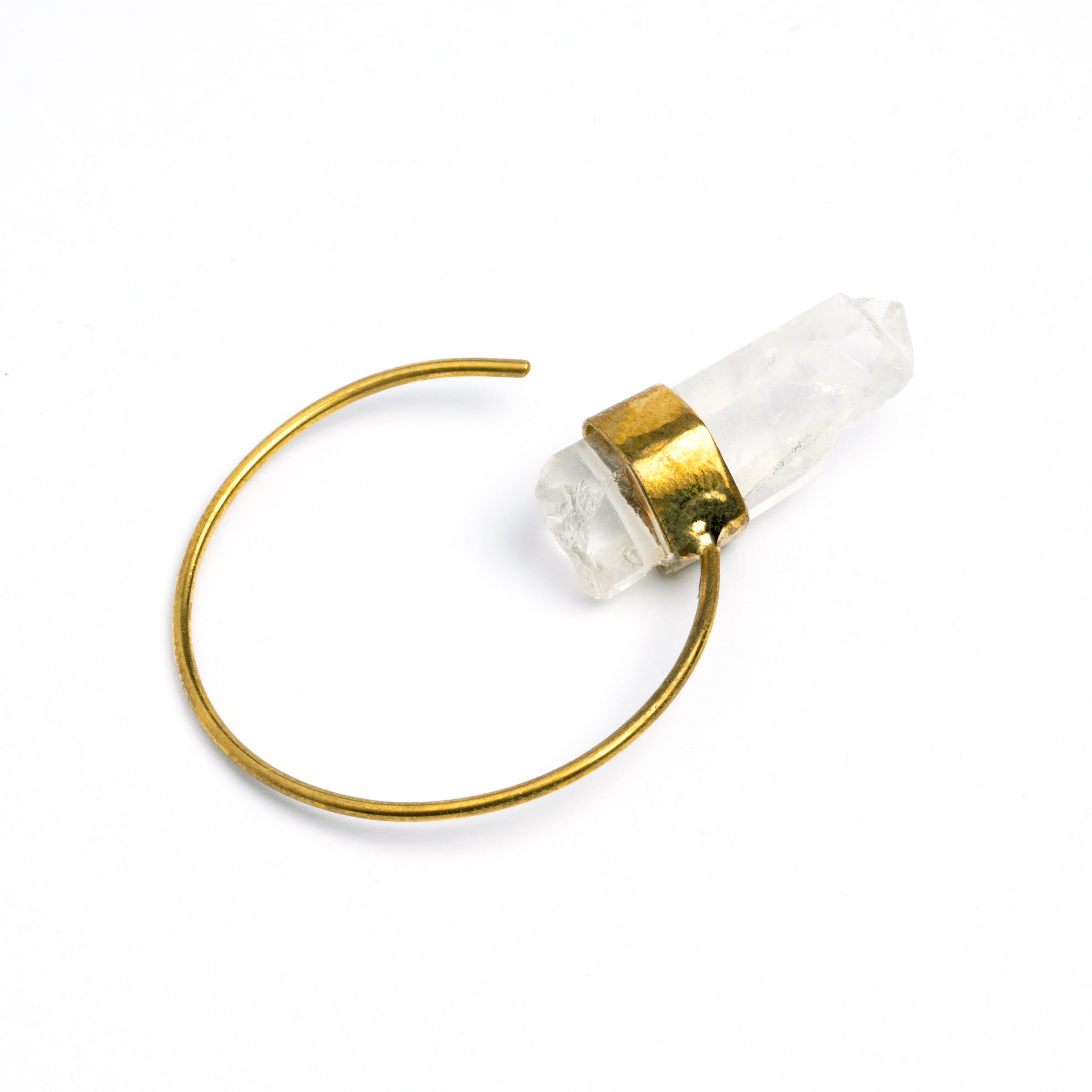 Zen Crystal Hoop Earring right side view