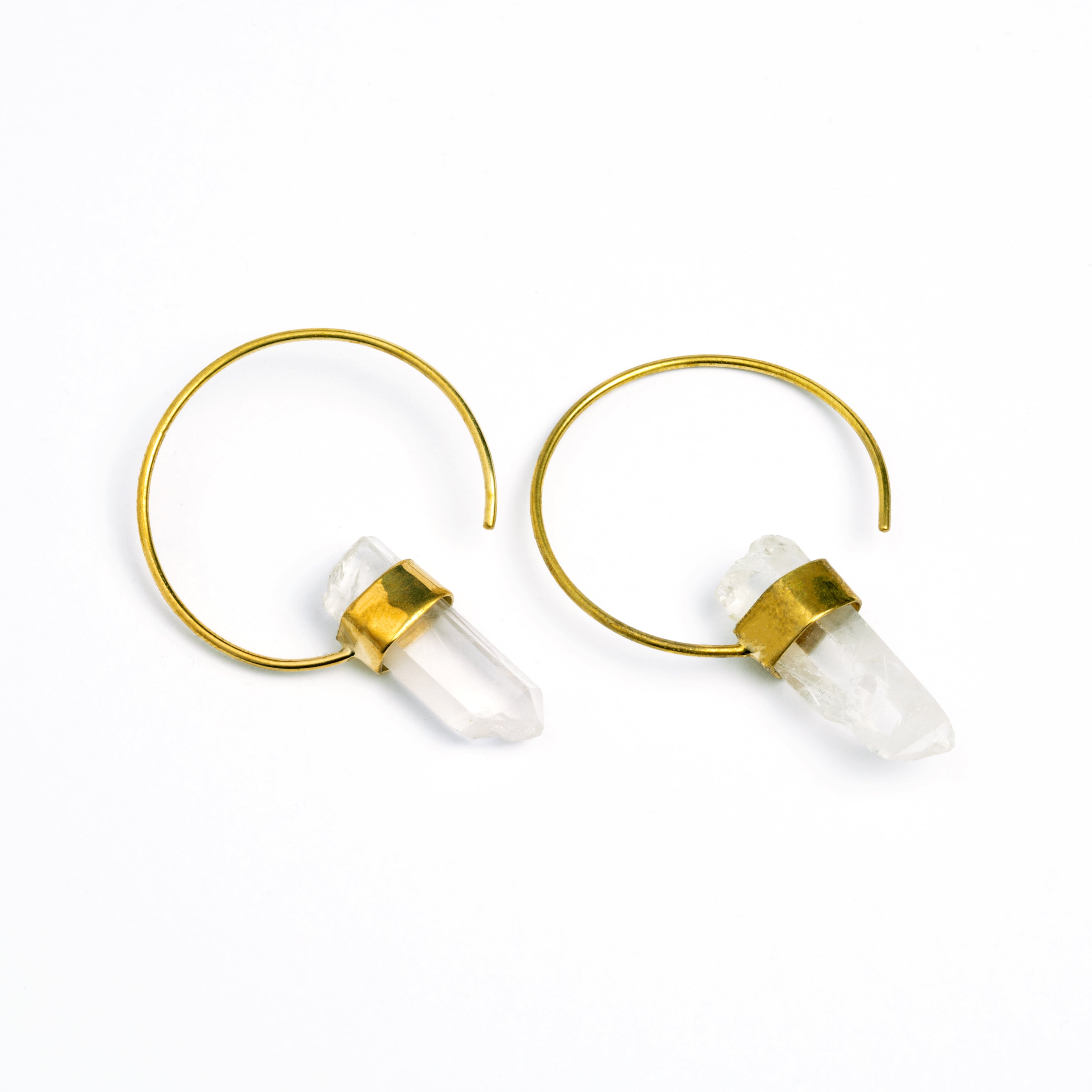 Zen Crystal Hoop Earrings frontal view