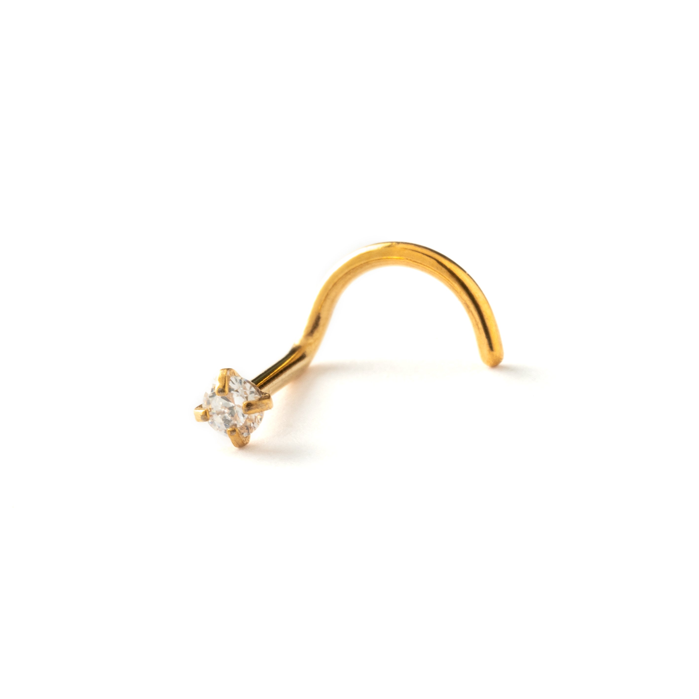 Zircon-gold-nose-stud