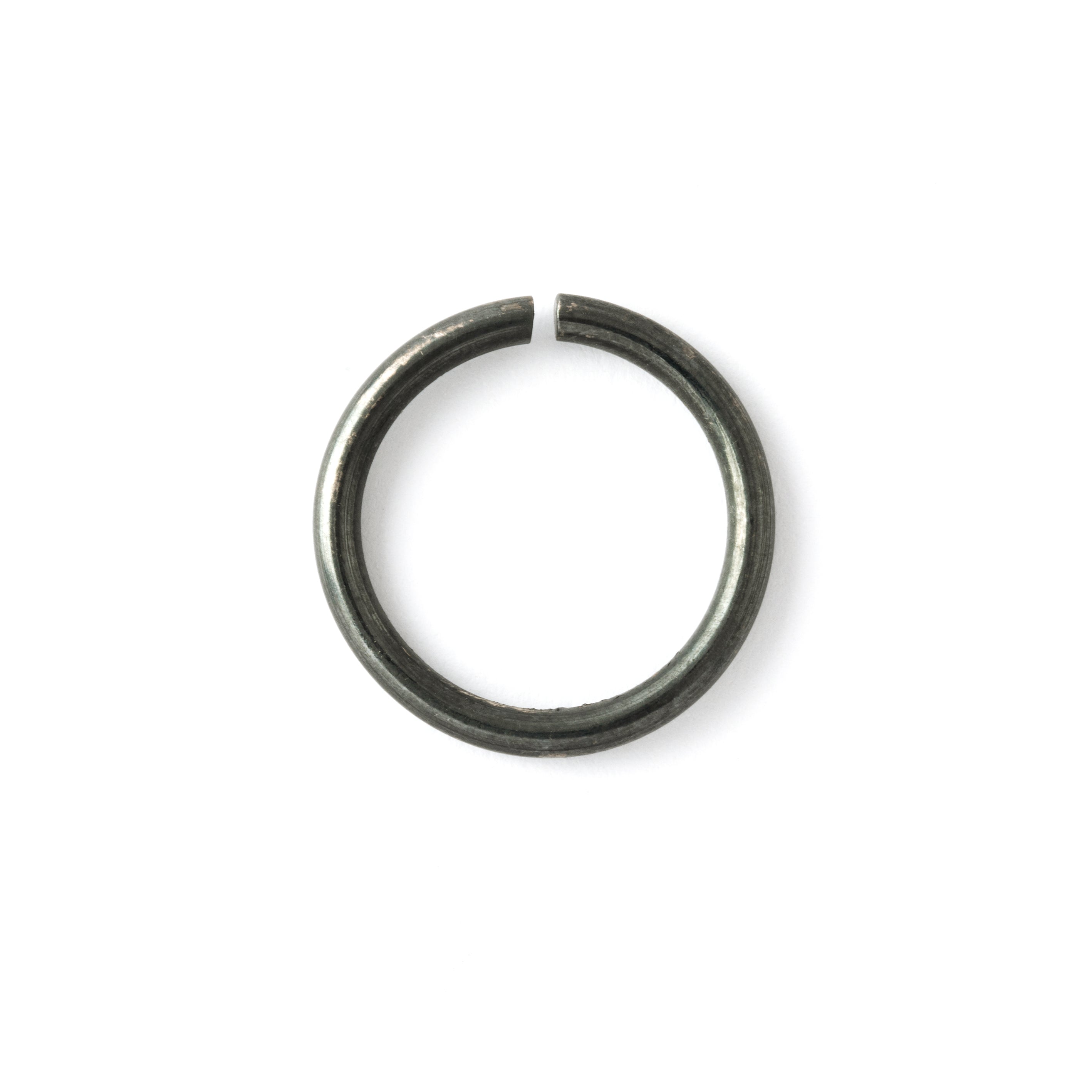 Black Silver Seamless Hoop frontal view