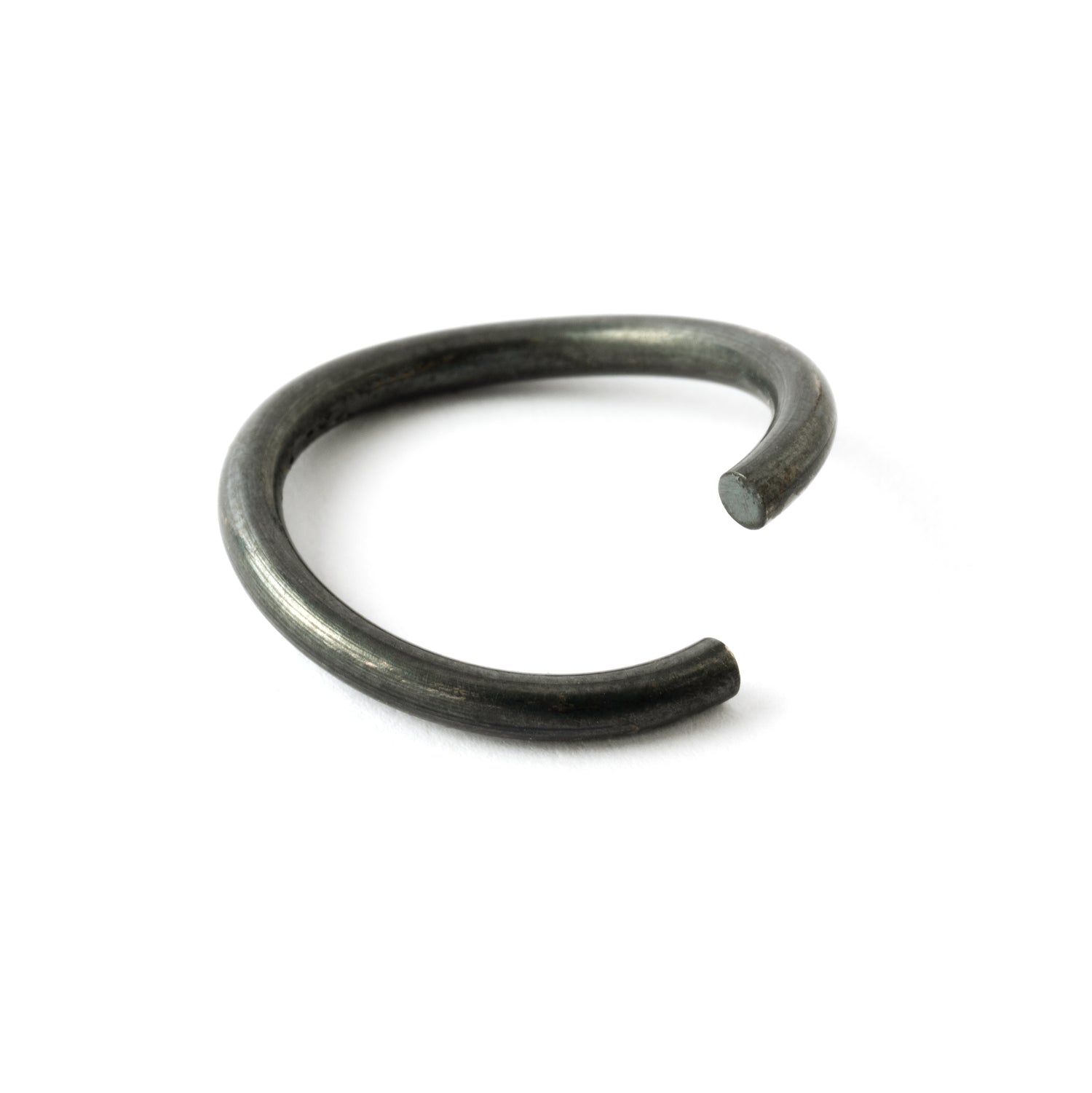 Black Silver Seamless Hoop open mode