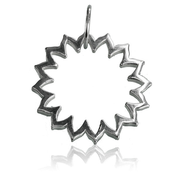 Sterling Silver Throat Chakra Charm Pendant - Tribu
- 1
