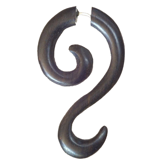 Tuhu Spiral Fake Gauge Earrings