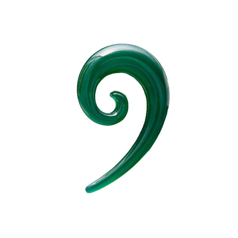 Green Onyx Spiral Ear Stretcher
