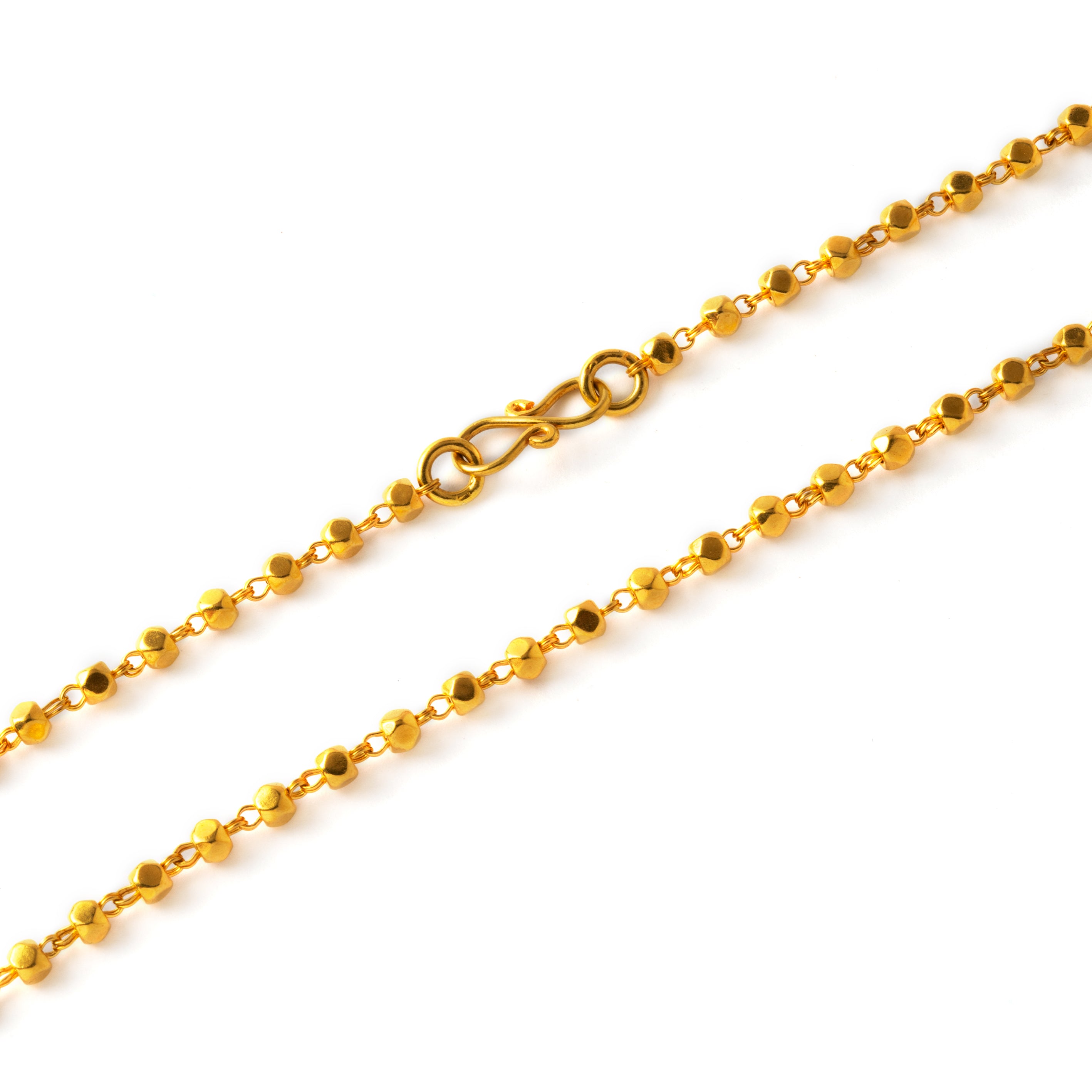 Facet Gold Bead Necklace