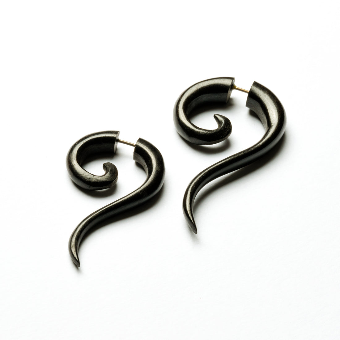 pair of Haku Wood fake gauge Earrings