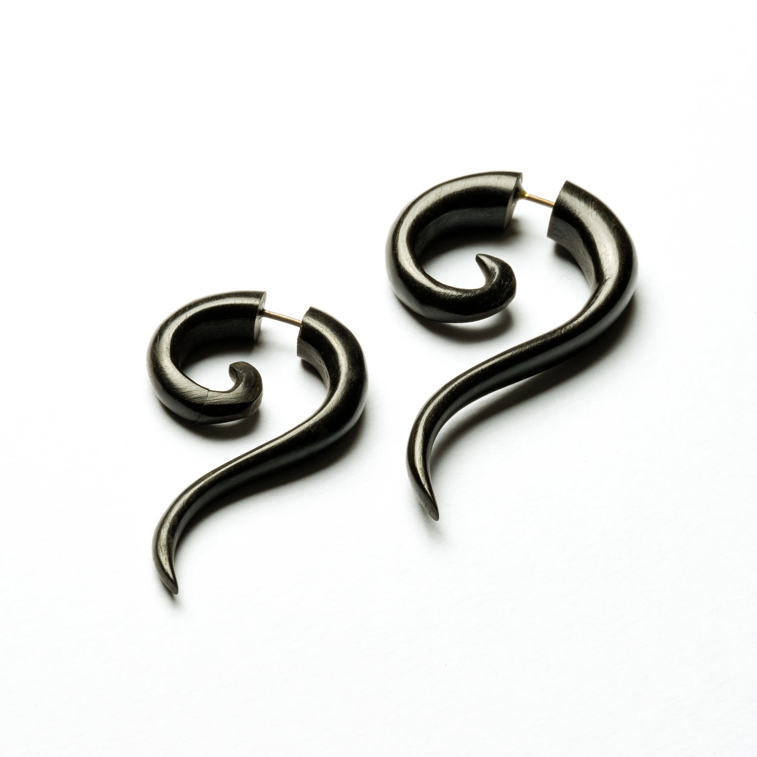 pair of Haku Wood fake gauge Earrings