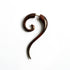 Haku rose Wood fake gauge Earring side view
