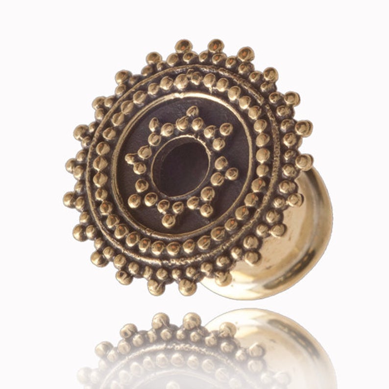 Ethnic Brass Flesh Tunnel