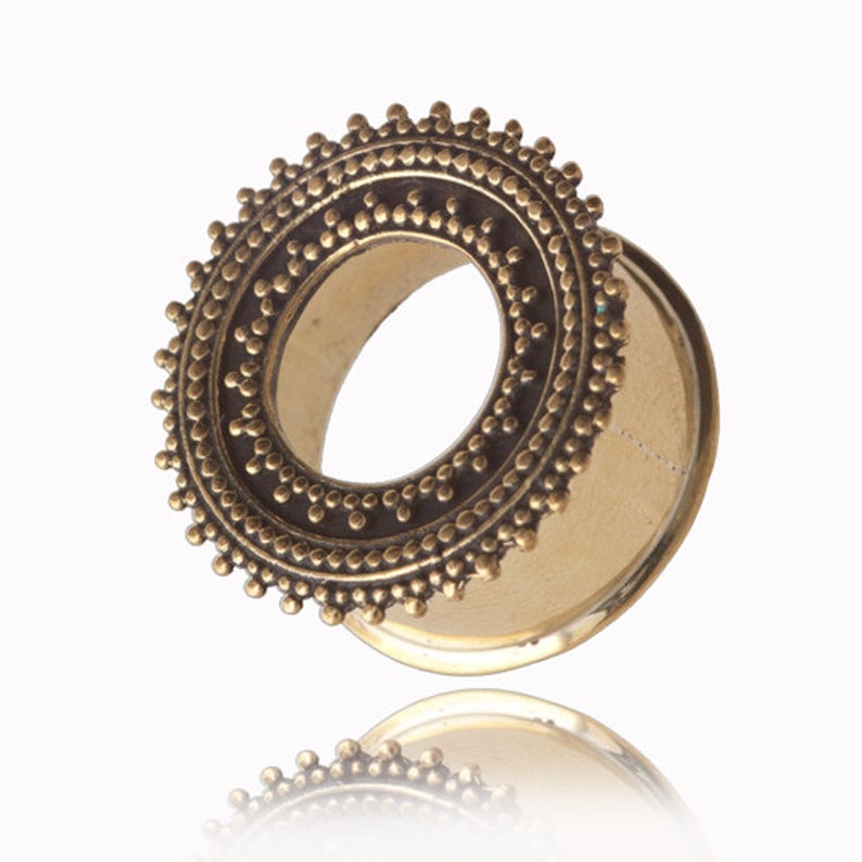 Ethnic Brass Flesh Tunnel