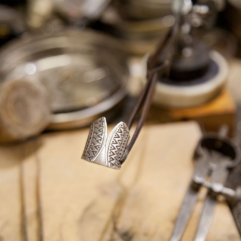 Bague Tribale Ouverte en Argent